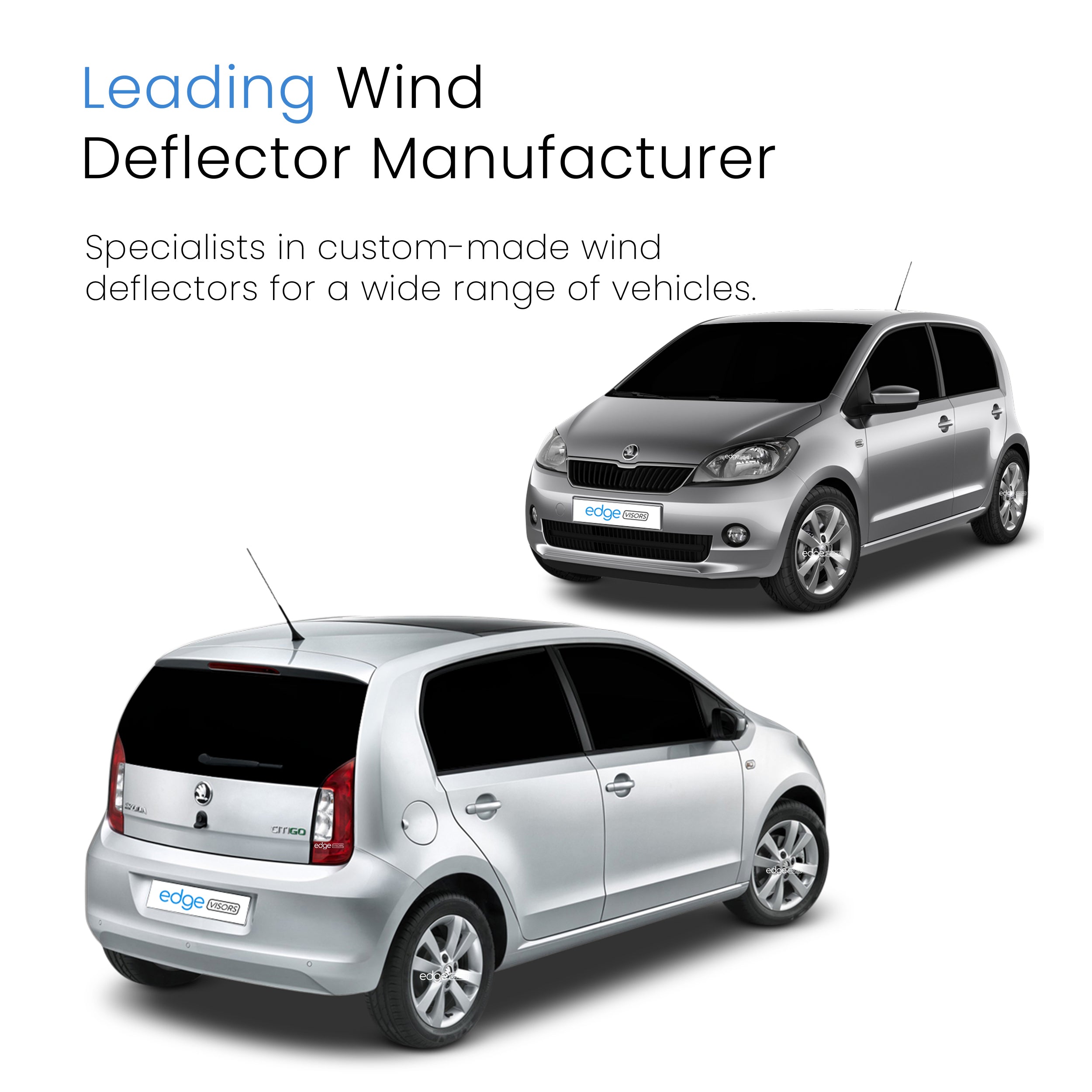 Skoda Citigo 2012-2019 5Doors Hatchback Wind Deflectors 2pc