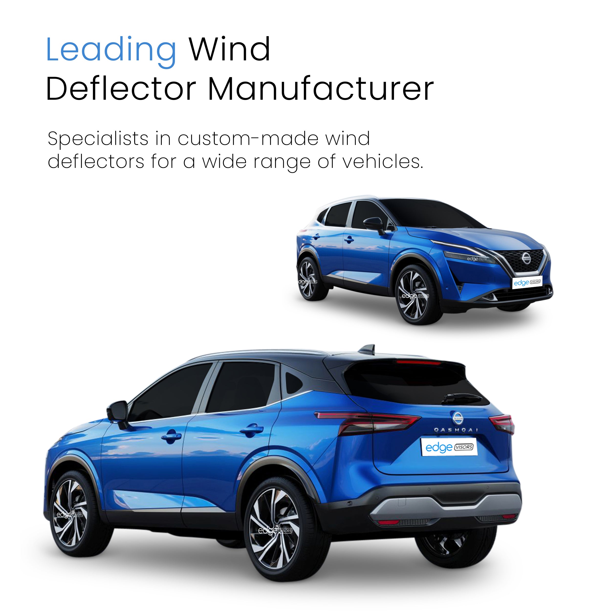 Nissan Qashqai MK3 2021-2025 5 Door SUV Wind Deflectors 4pc