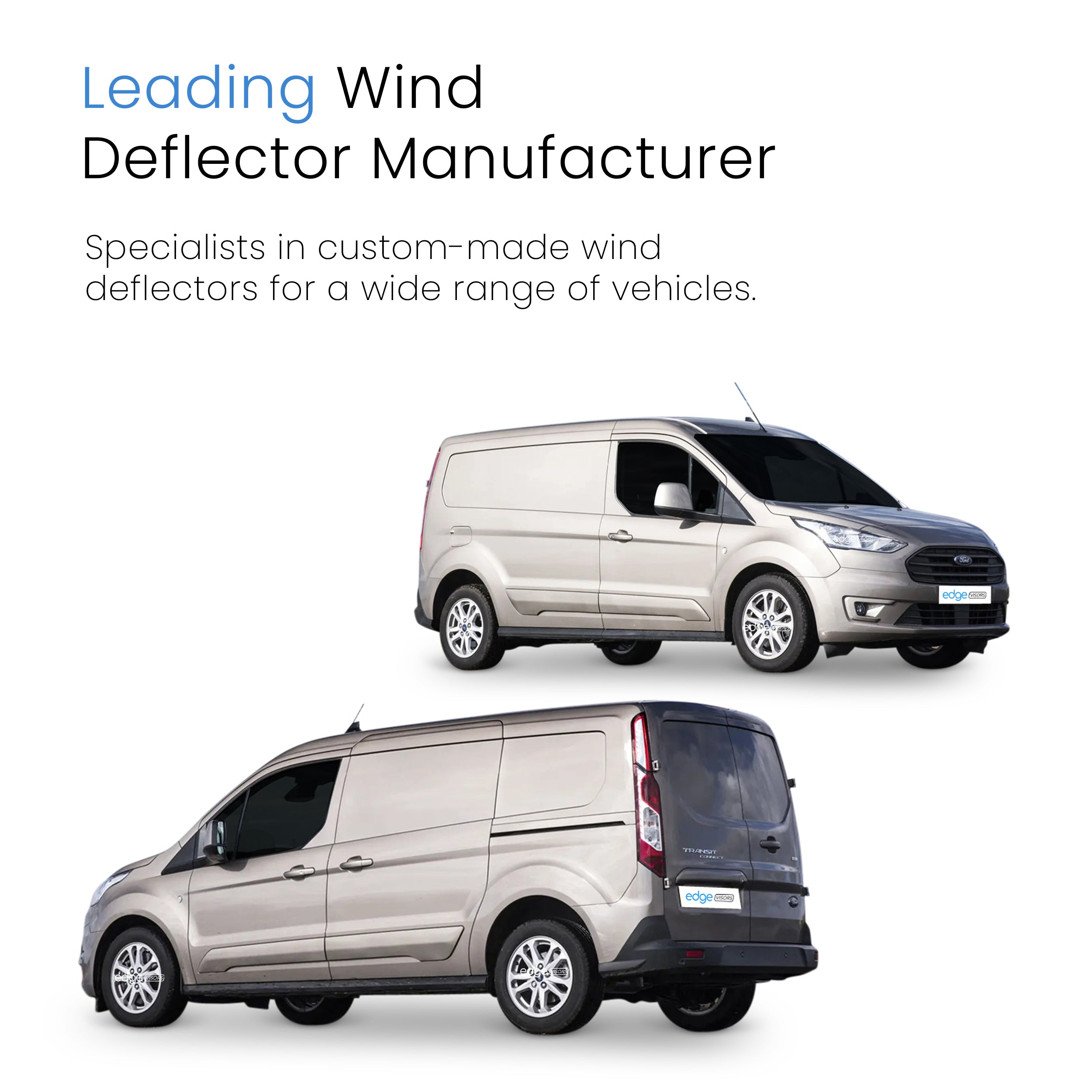 Ford Transit Connect/Tourneo MK3 2023-onwards 2 Door Van Wind Deflectors 2pc
