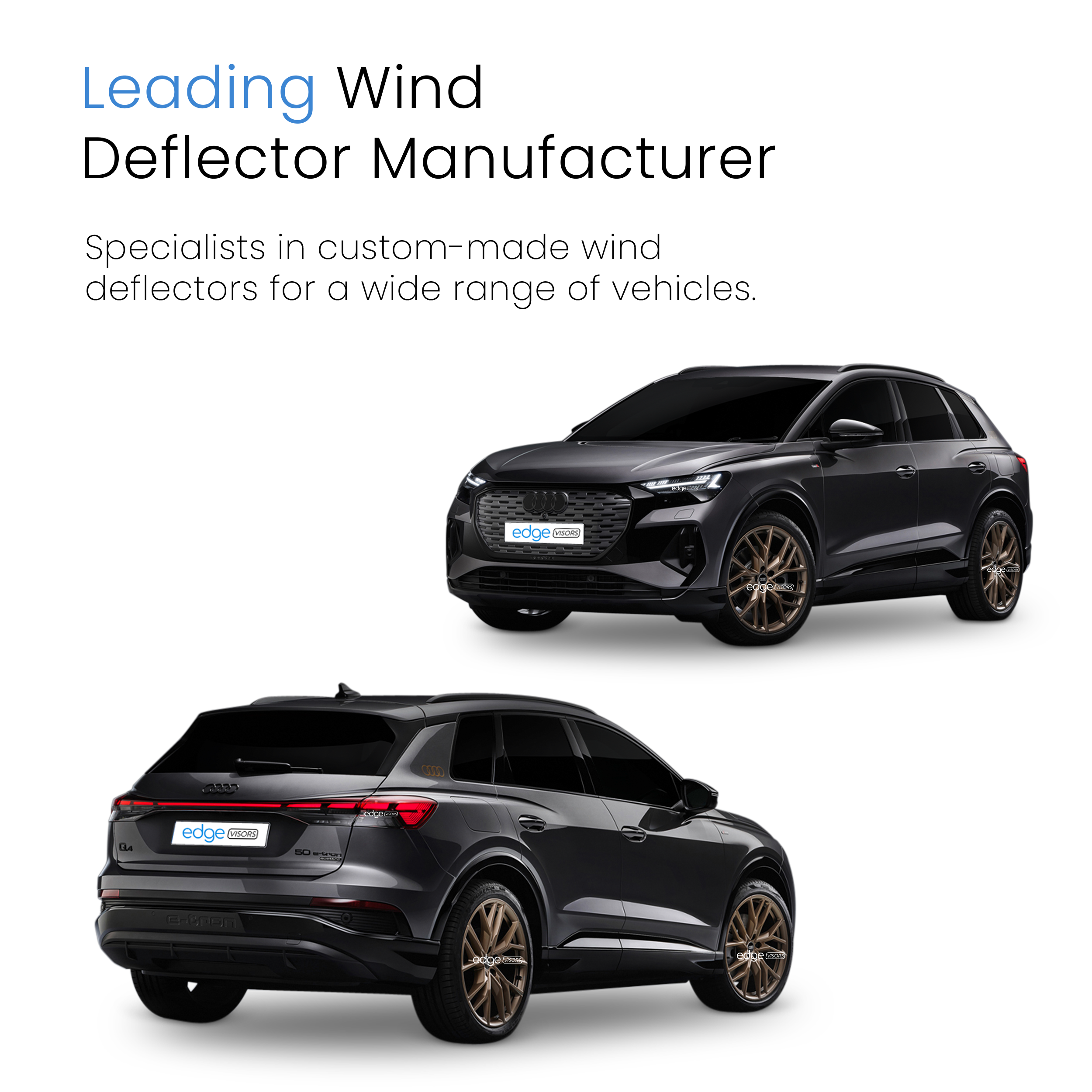 Audi Q4 E-tron 2021-Onwards 5 Door SUV Wind Deflectors 4pc