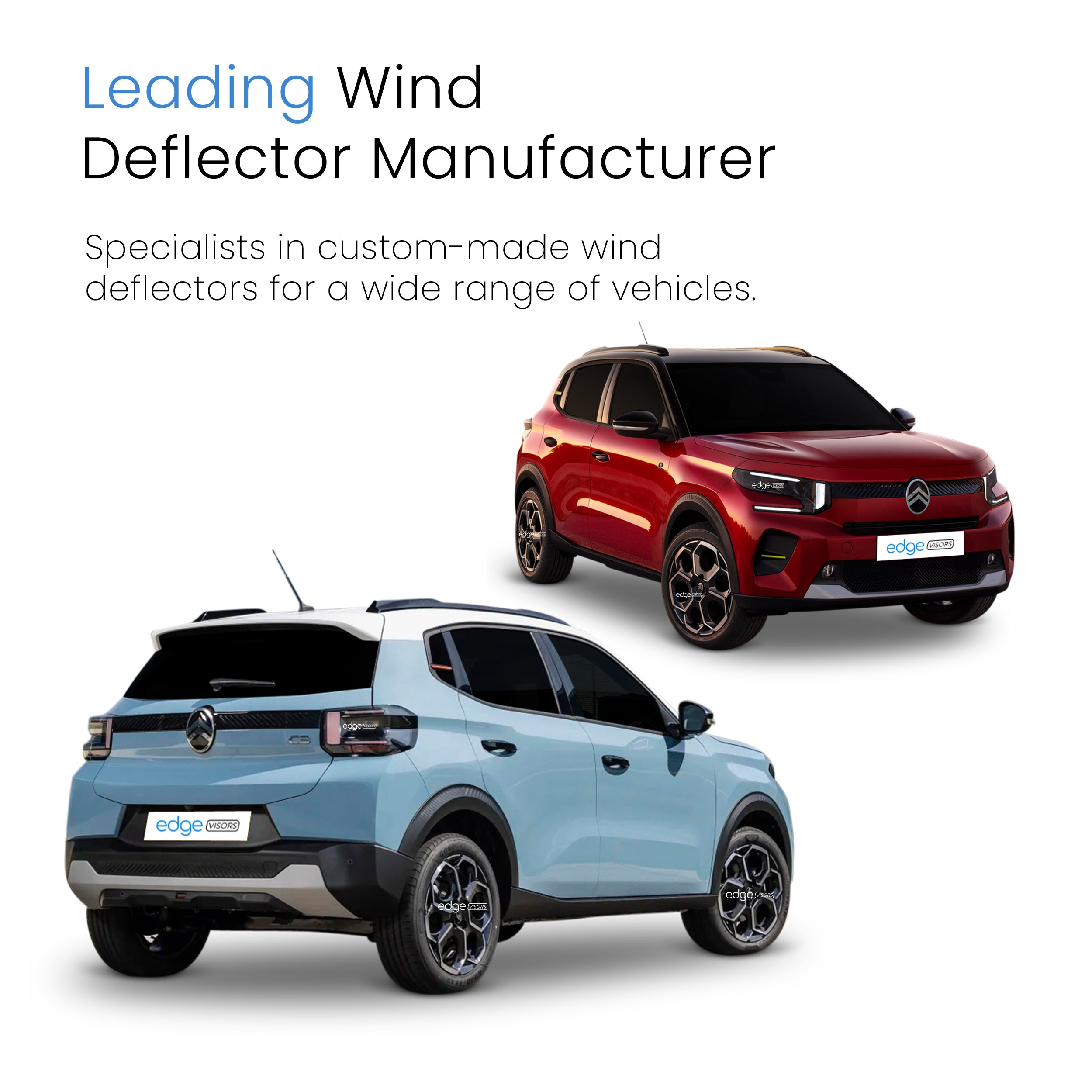 Citroen C3 or e-C3 MK4 2024-Onwards 5 Door SUV Wind Deflectors 4pc