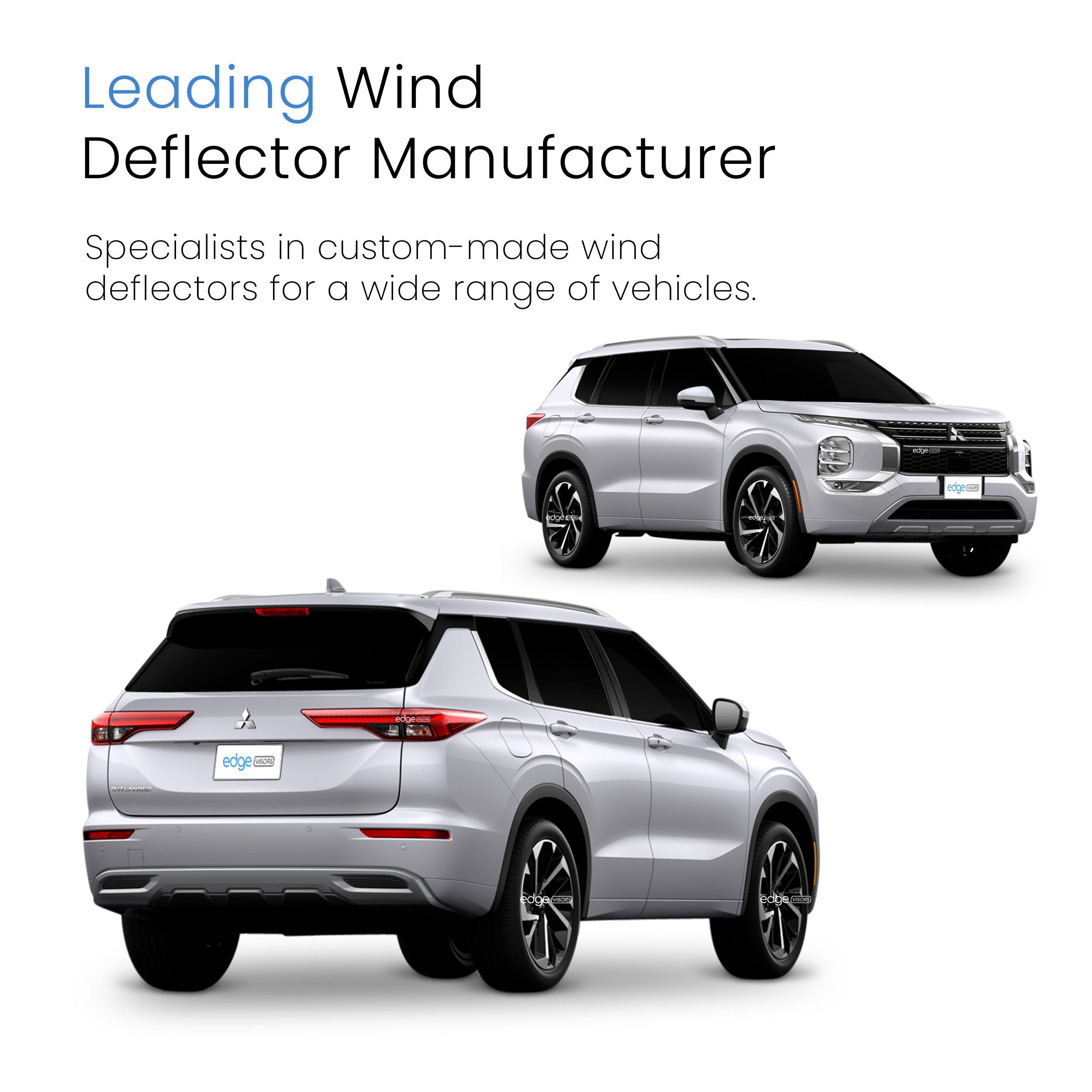 Mitsubishi Outlander MK4 2021-Onwards 5 Door SUV Wind Deflectors 4pc