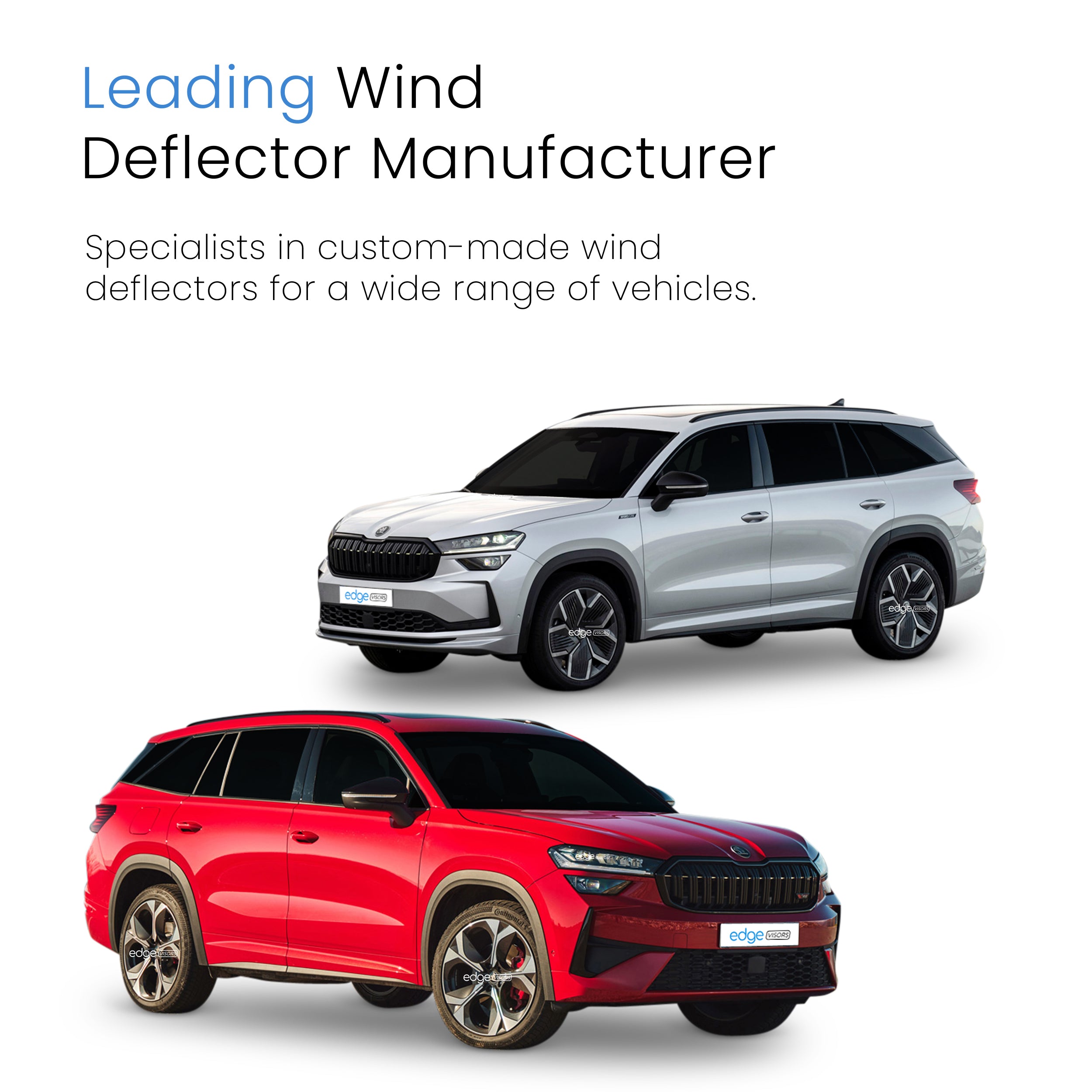 Skoda Kodiaq MK2 2024-onwards 5 Door SUV Wind Deflectors 4pc