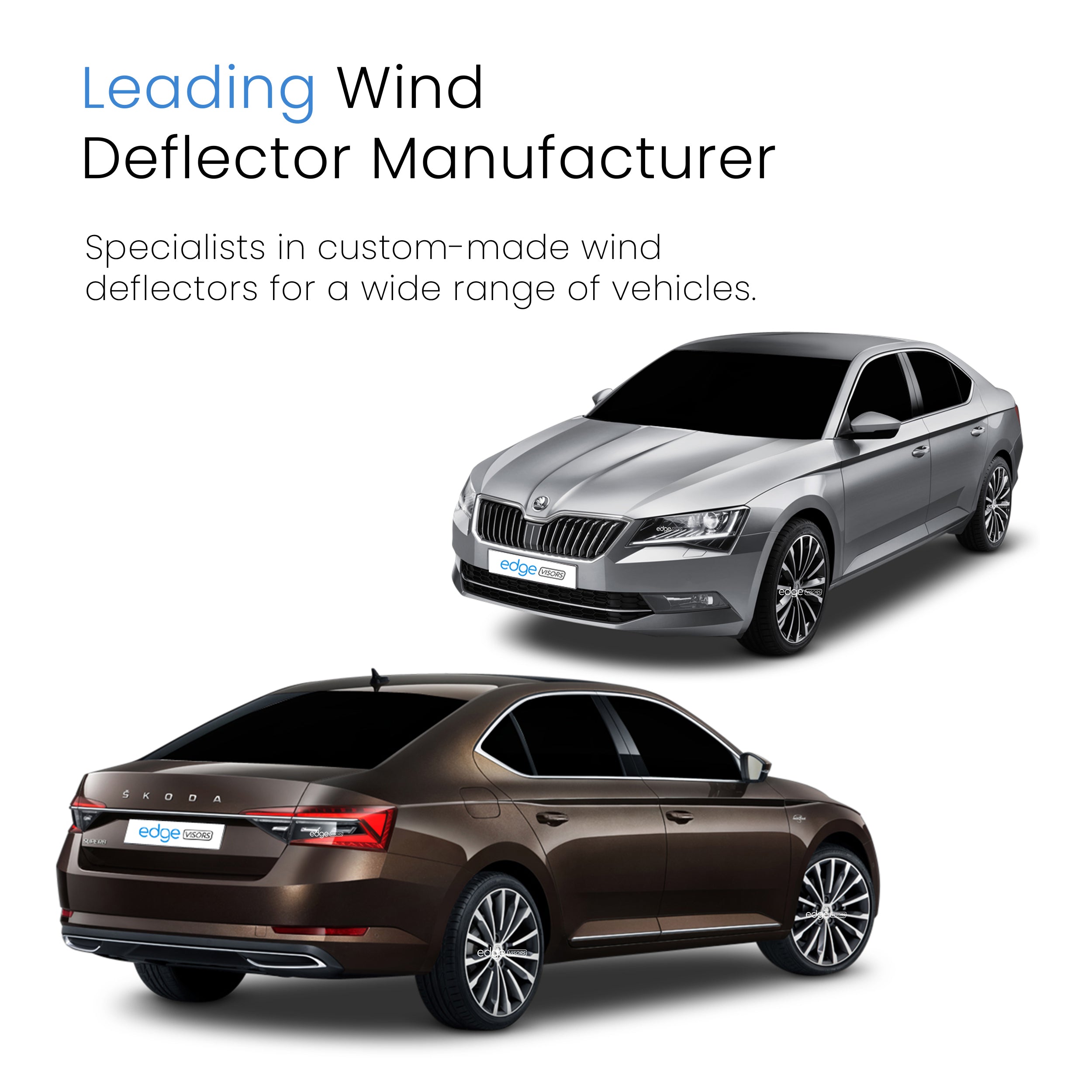 Skoda Superb MK3 2015-2023 5 Door Liftback / Hatchback Wind Deflectors 4pc