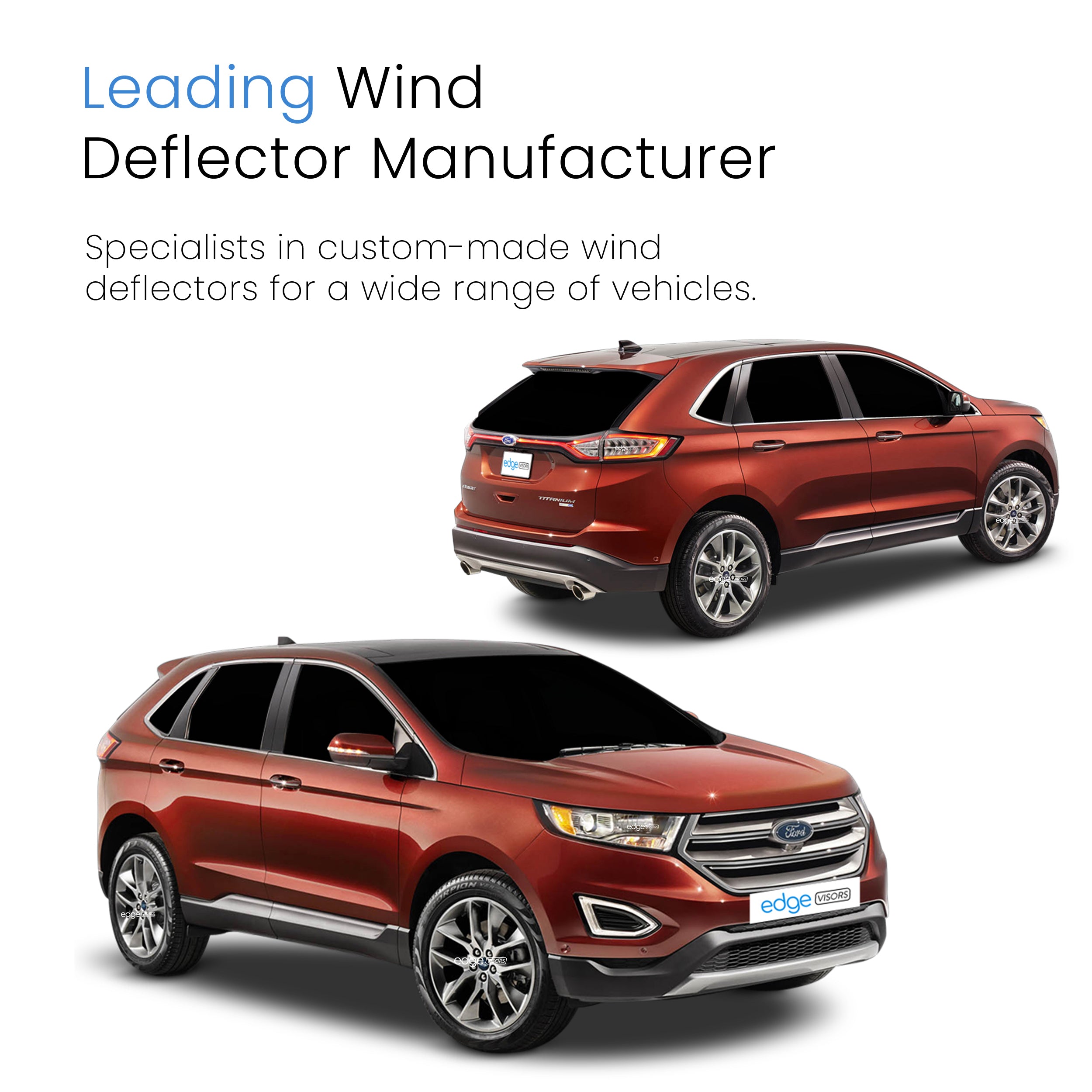 Ford Edge MK2 2014-2023 5 Door SUV Wind Deflectors 4pc