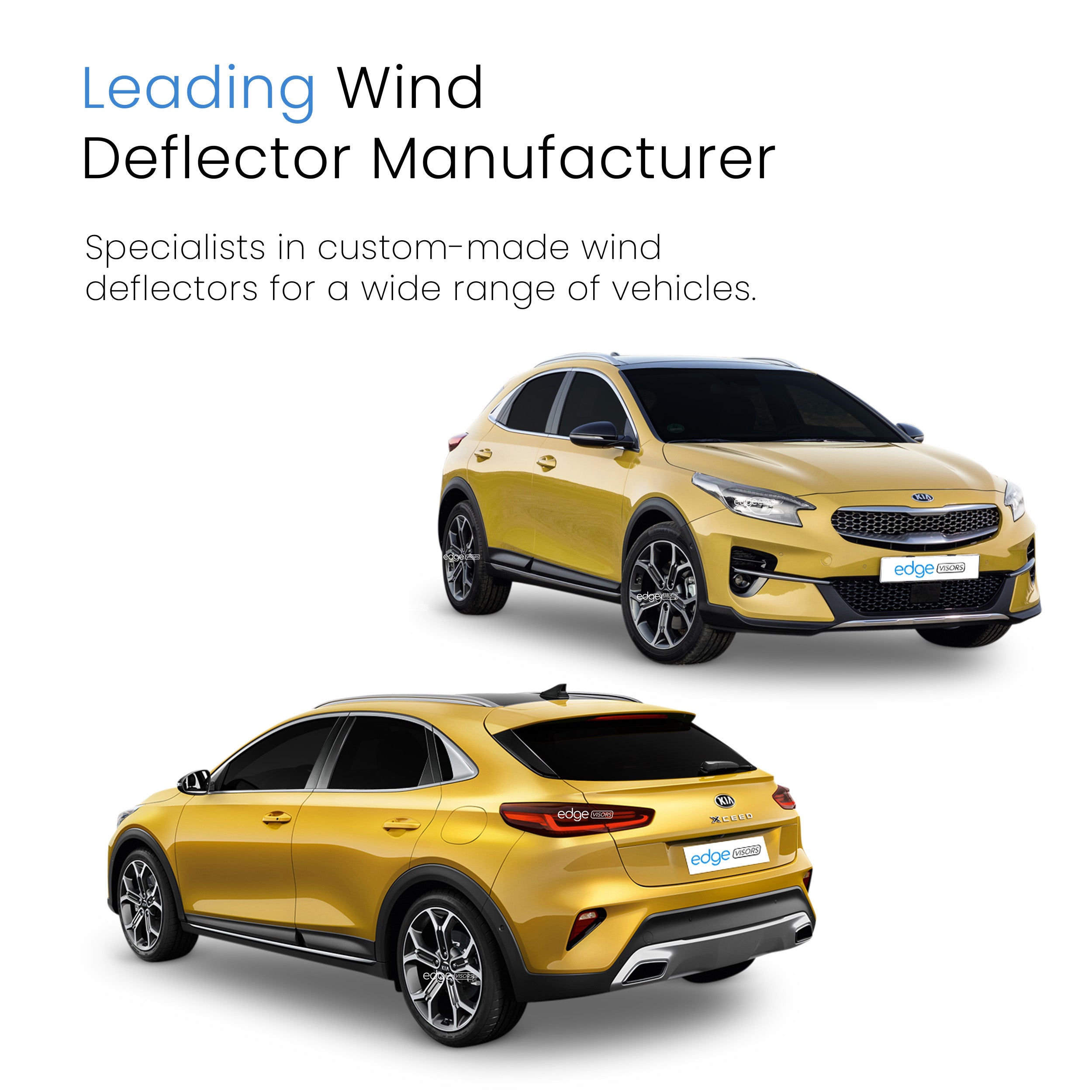 Kia XCeed 2019-Onwards 5 Door SUV/Crossover Wind Deflectors 4pc