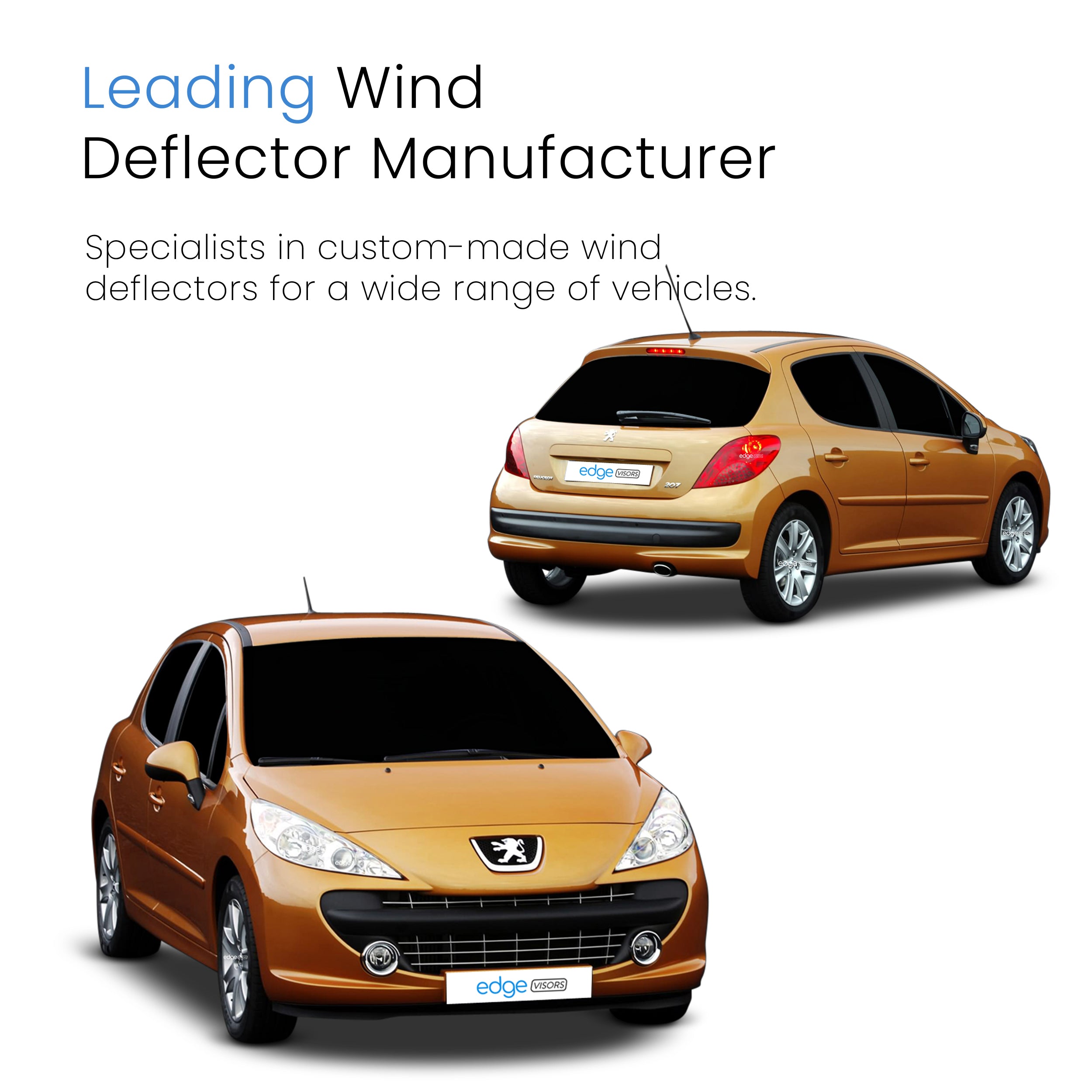 Peugeot 207 2006-2014 5 Door Hatchback Wind Deflectors 4pc