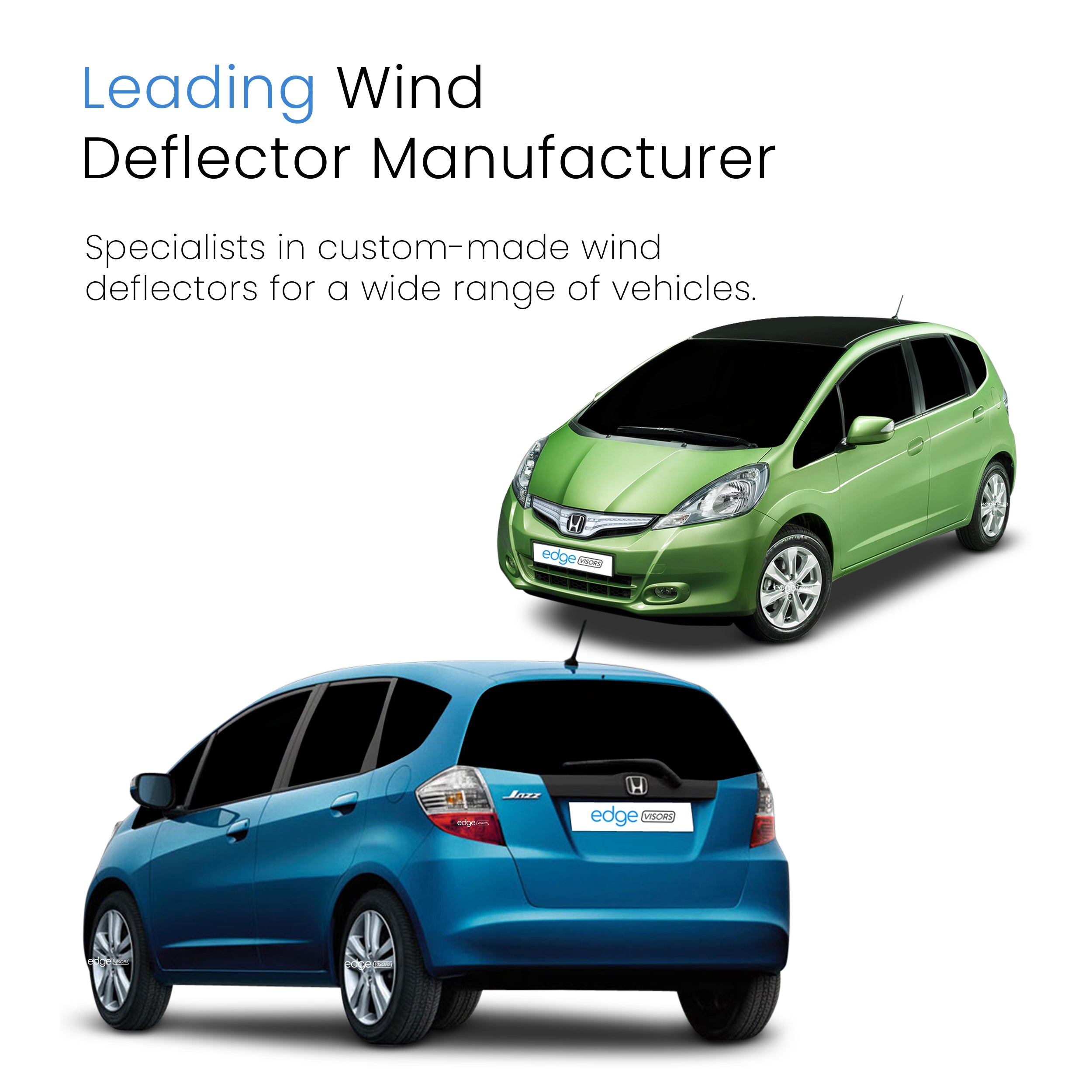 Honda Jazz MK2 2008-2014 5 Door Hatchback Wind Deflectors 4pc