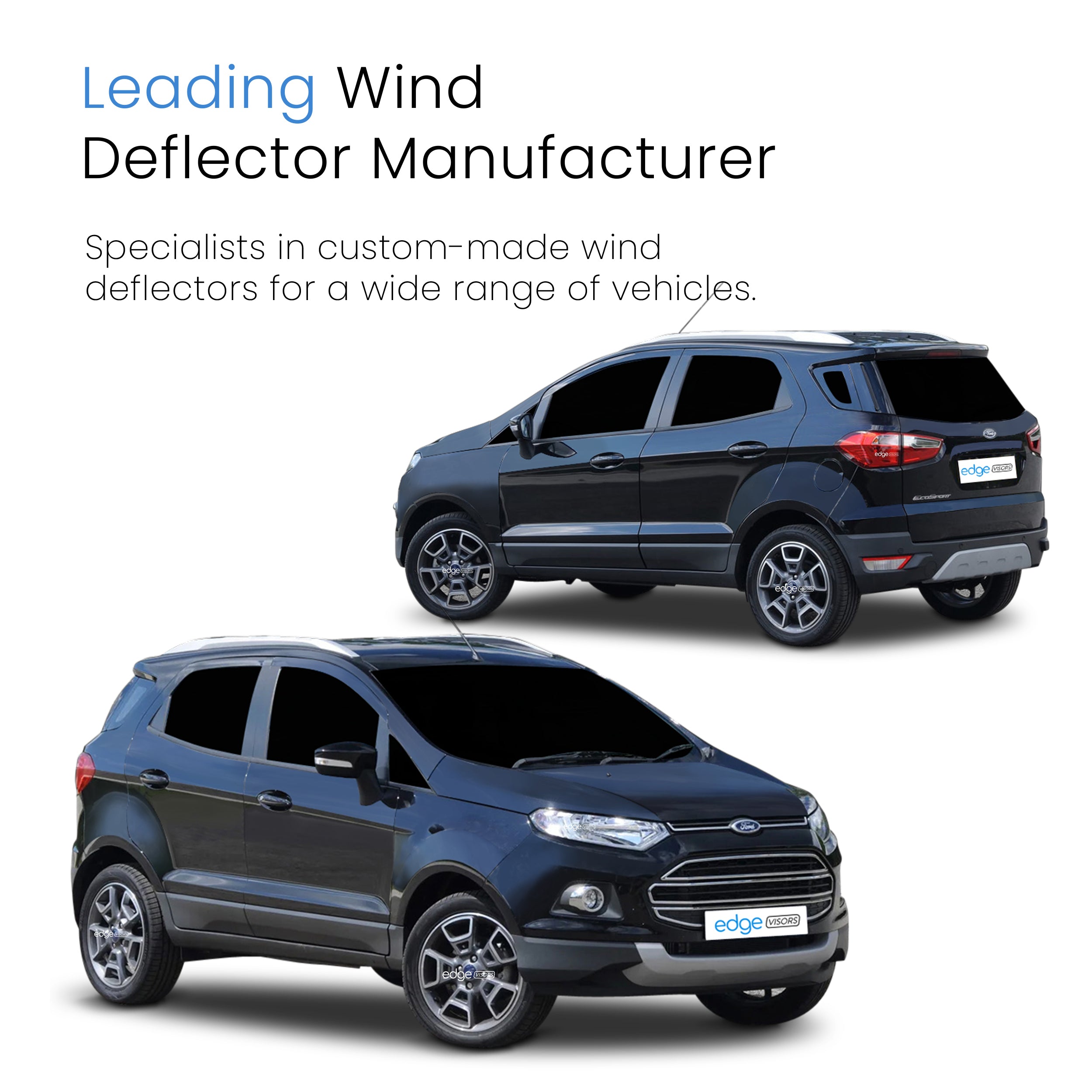 Ford Ecosport MK2 2013 - Onwards 5 Door SUV Wind Deflectors 4pc