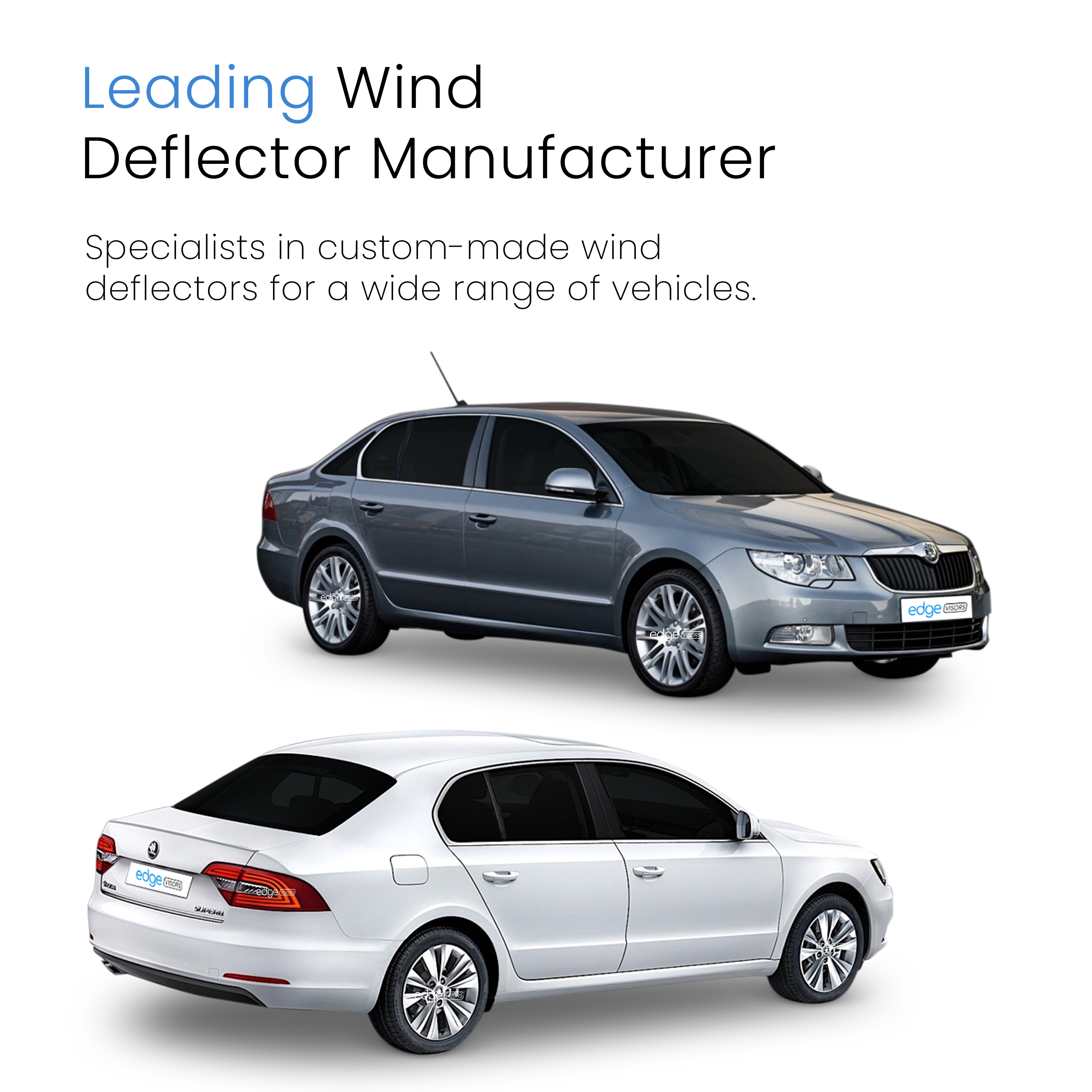 Skoda Superb MK2 2008-2015 4 Door Saloon Wind Deflectors 4pc