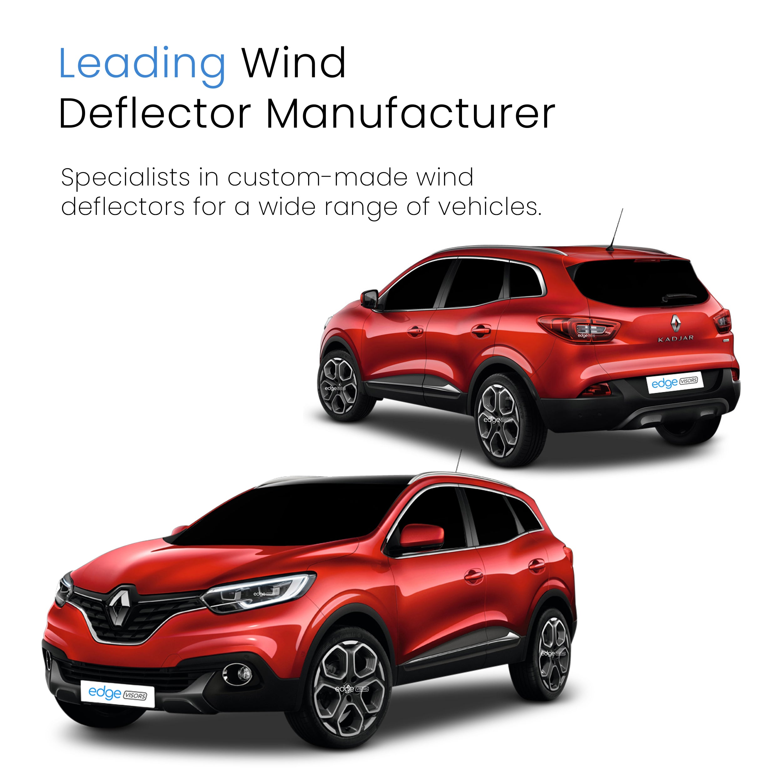 Renault Kadjar MK1 2015-2022 5 Door SUV Wind Deflectors 4pc