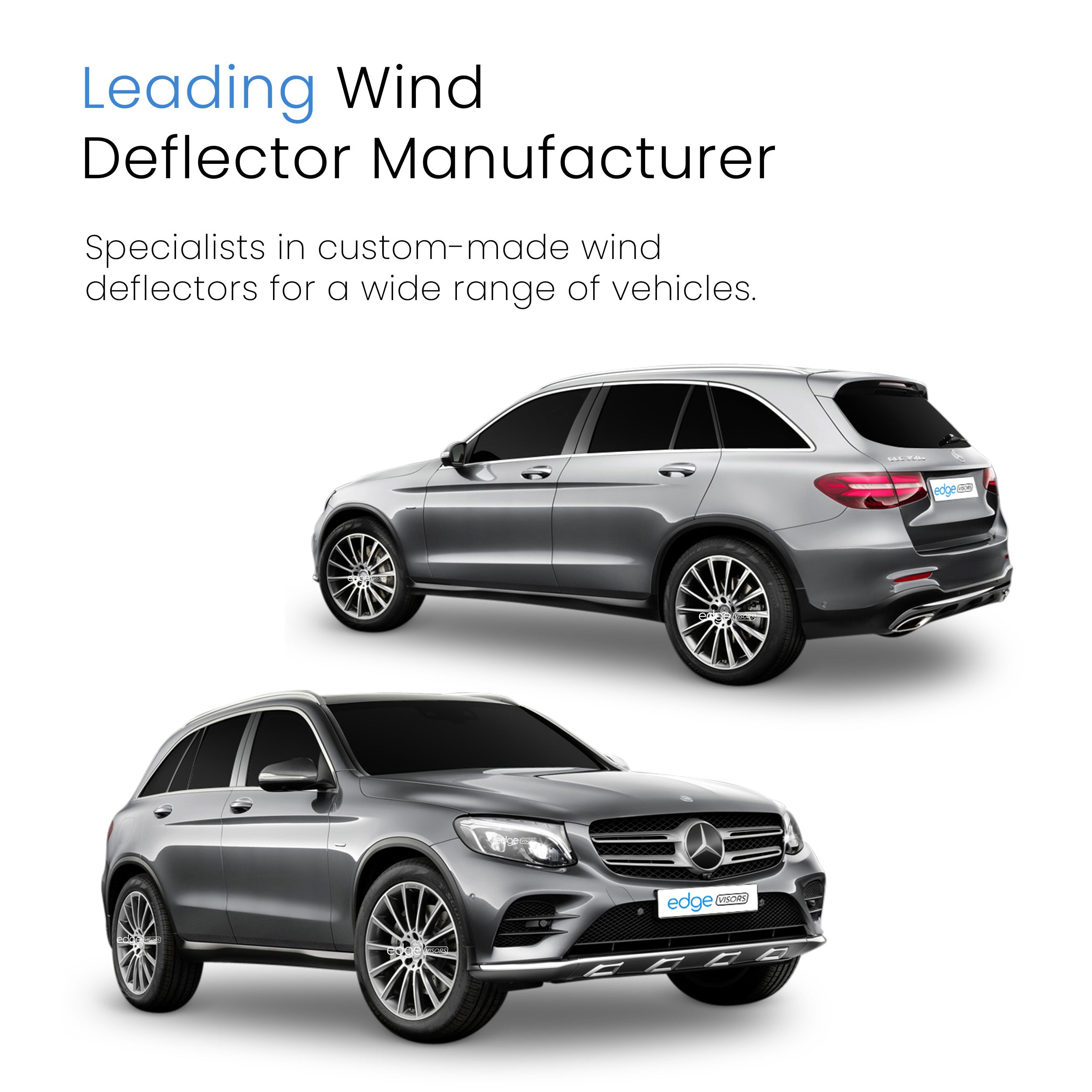 Mercedes GLC MK1 X253 2016-2022 5 Door SUV Wind Deflectors 4pc