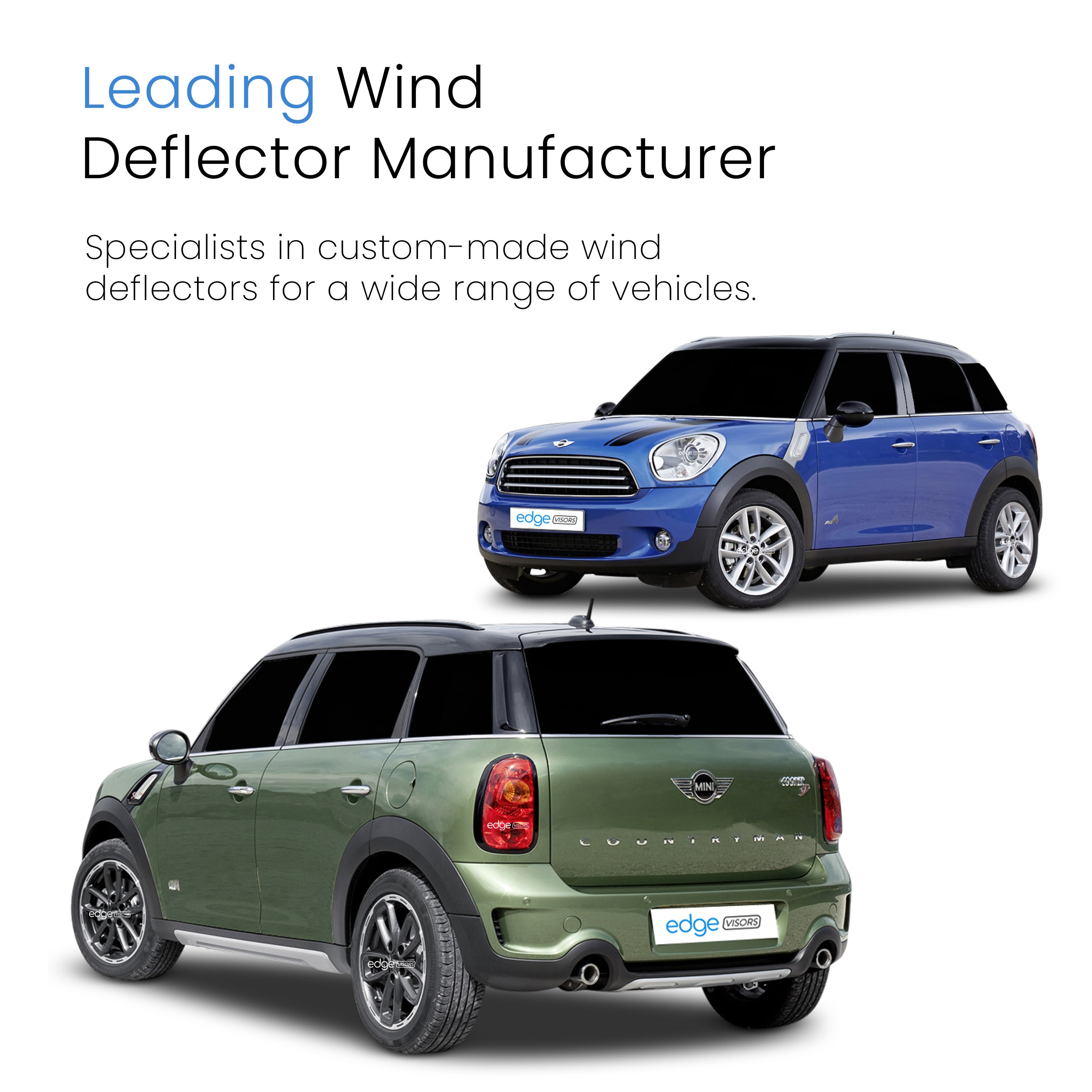 Mini Cooper Countryman MK1 2010-2017 5 Door SUV Wind Deflectors 4pc