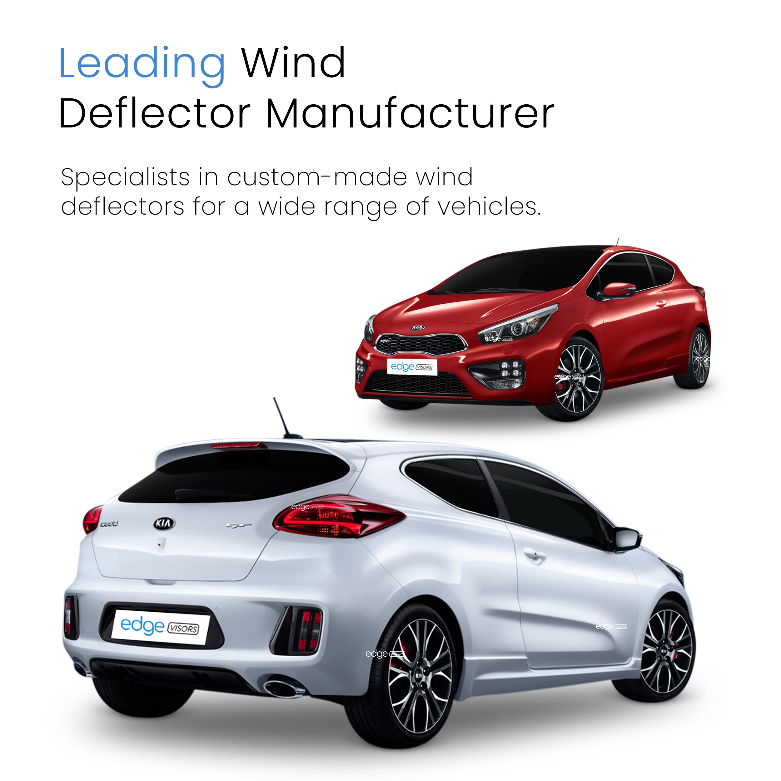 Kia ProCeed MK2 2013-2019 3 Door Hatchback Wind Deflectors 2pc