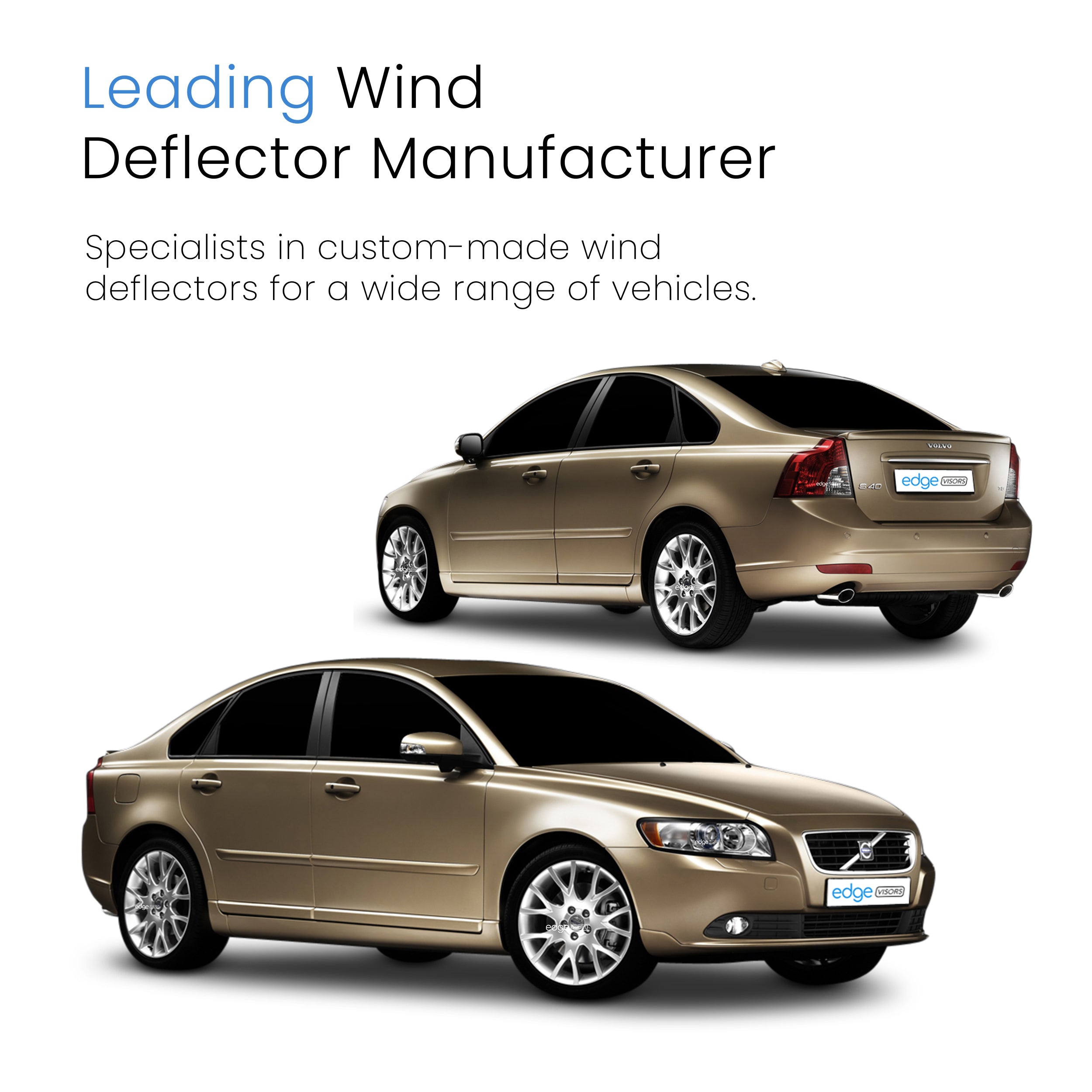 Volvo S40 MK2 2004-2012 4 Door Saloon Wind Deflectors 4pc