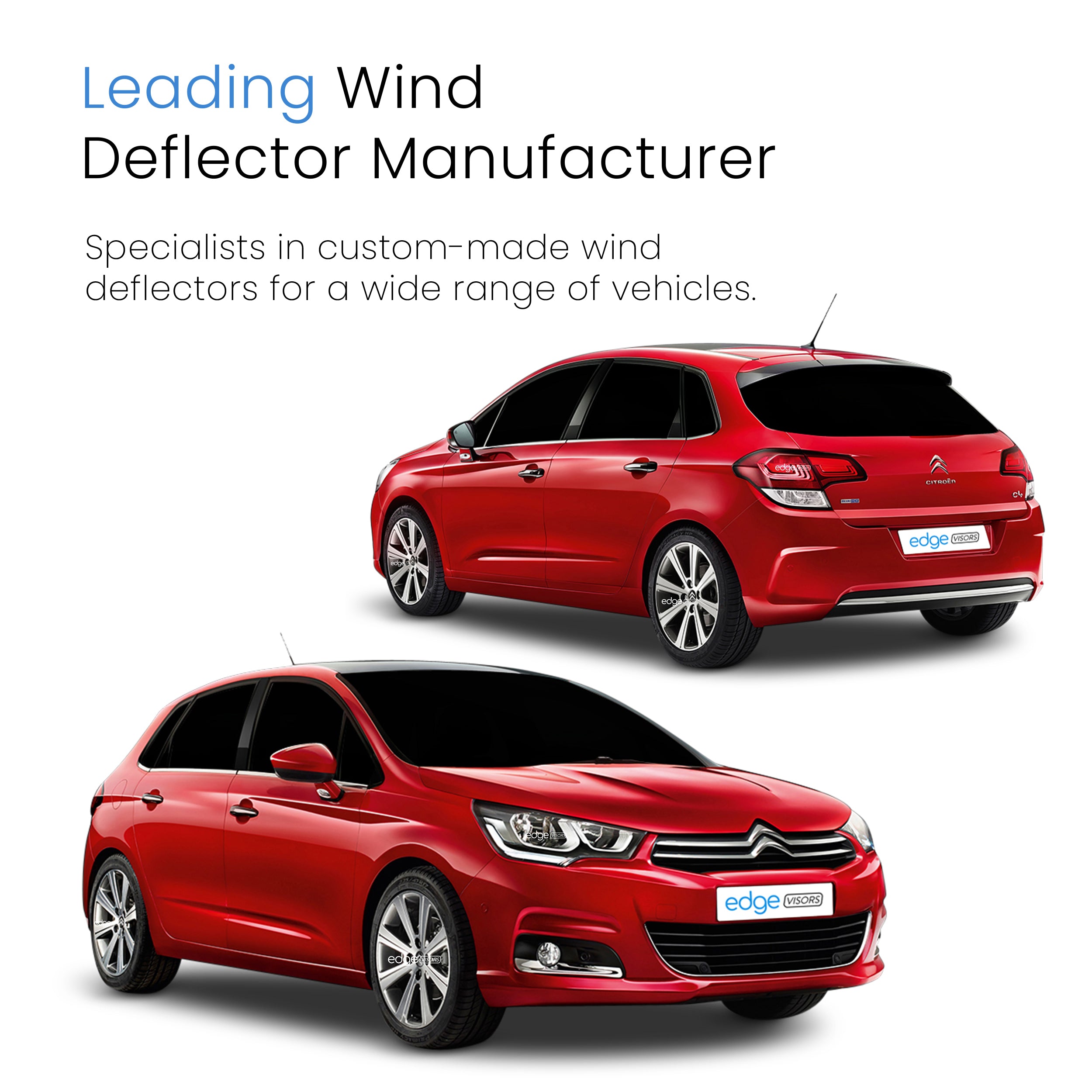 Citroen C4 MK2 2010-2017 5 Door Hatchback Wind Deflectors 4pc