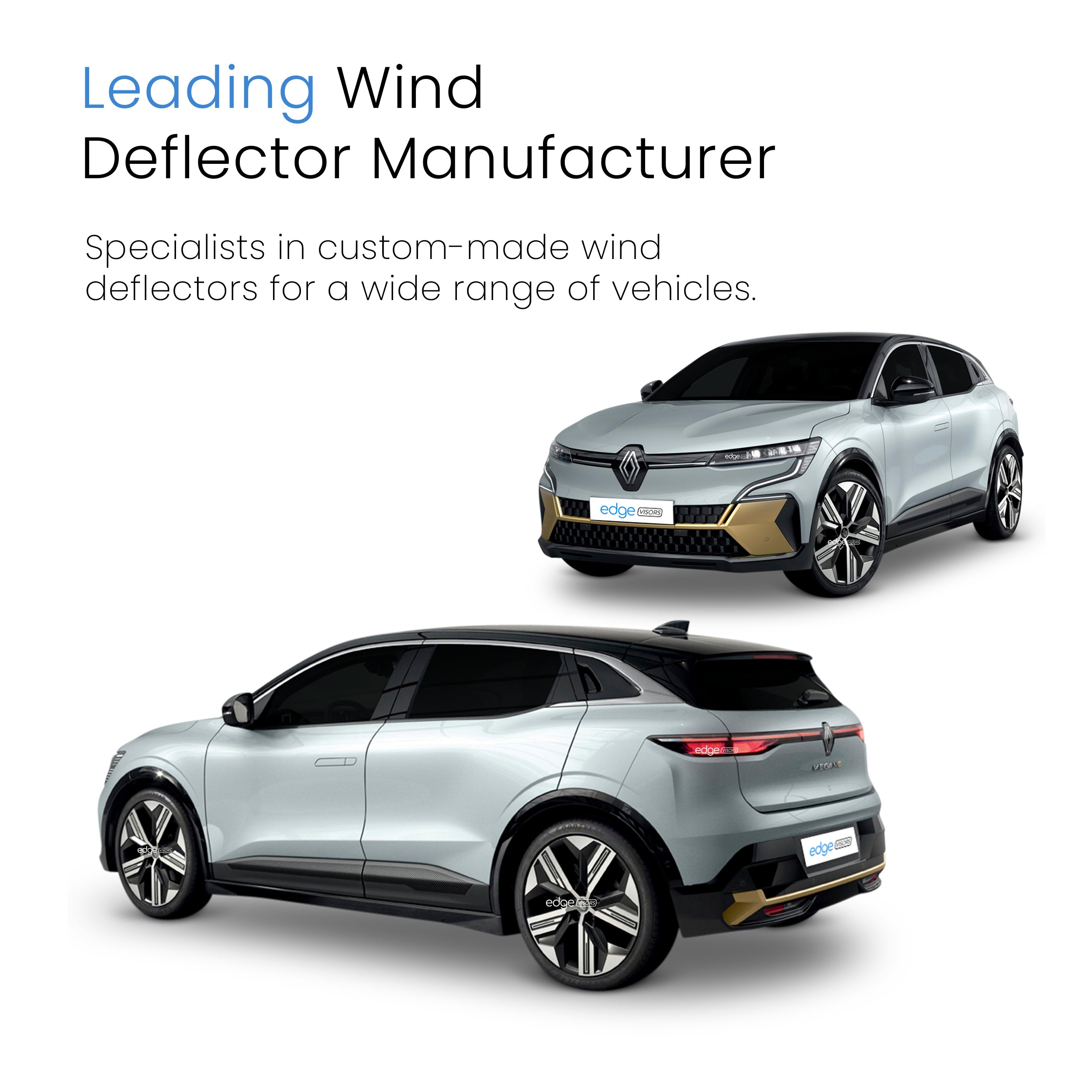 Renault Megane E-Tech 2022-Onwards 5 Door SUV Wind Deflectors 4pc