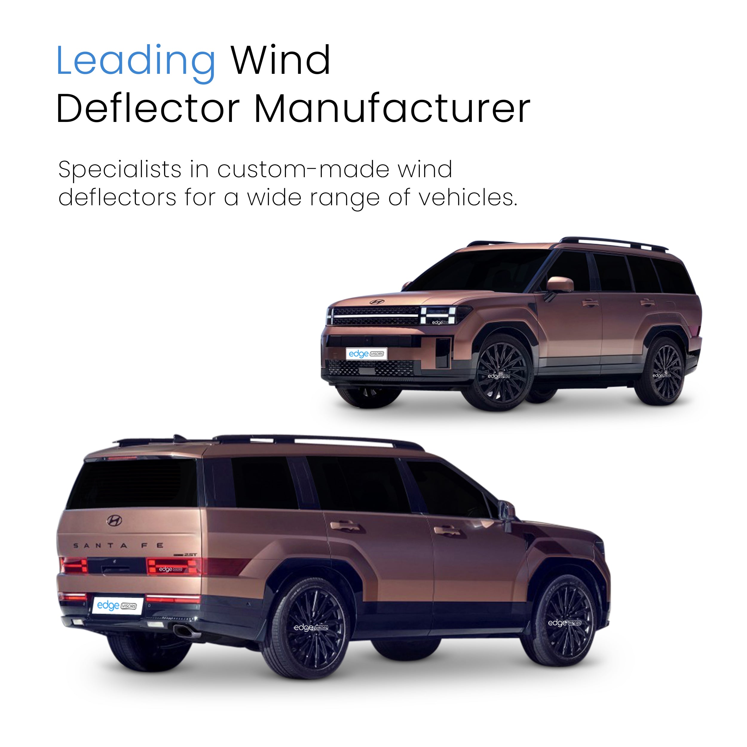 Hyundai Santa Fe MK5 2024-Onwards 5 Door SUV Wind Deflectors 4pc