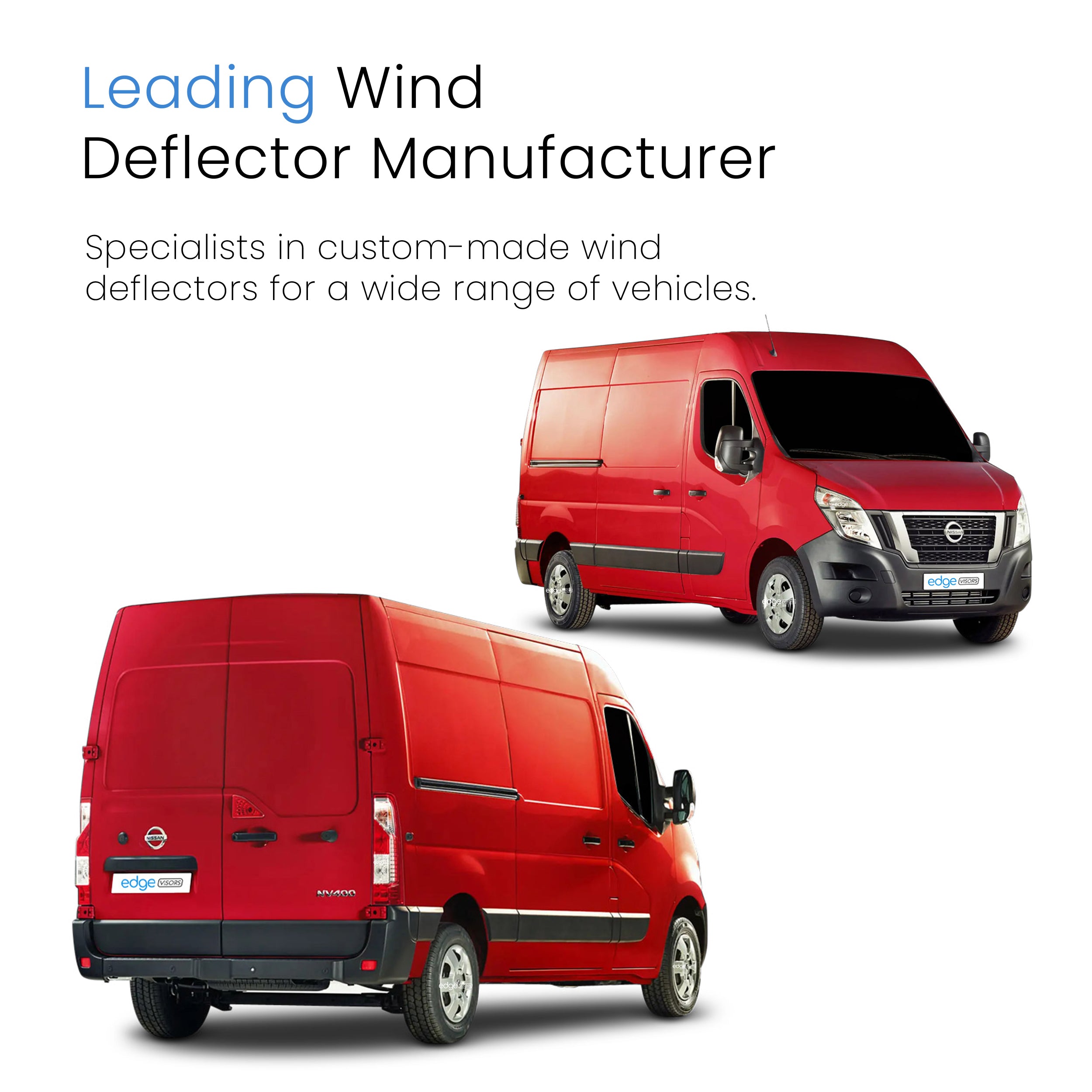 Nissan NV400 2010-onwards 2 Door Van Wind Deflectors 2pc