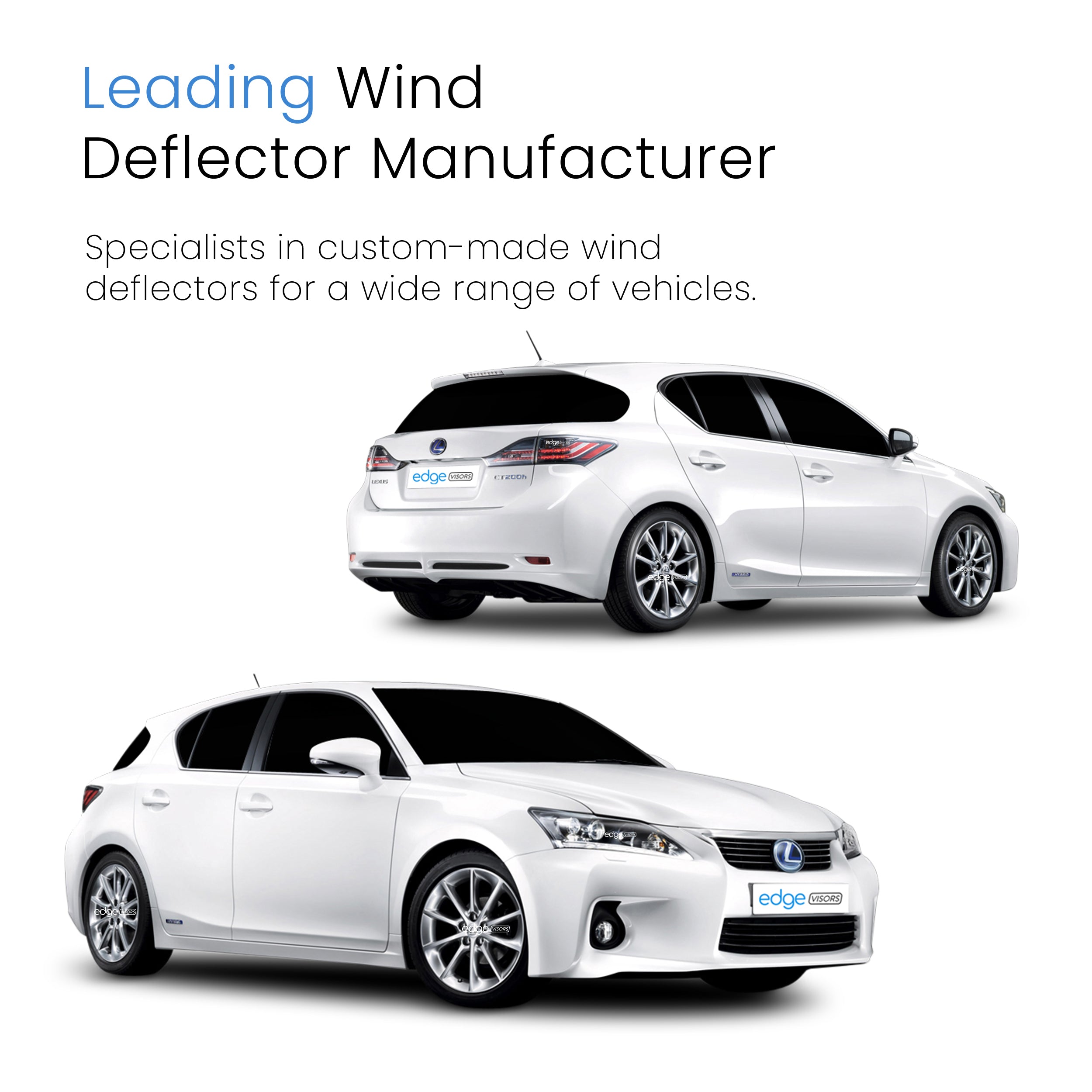 Lexus CT 200H 2011-2020 5 Door Hatchback Wind Deflectors 4pc