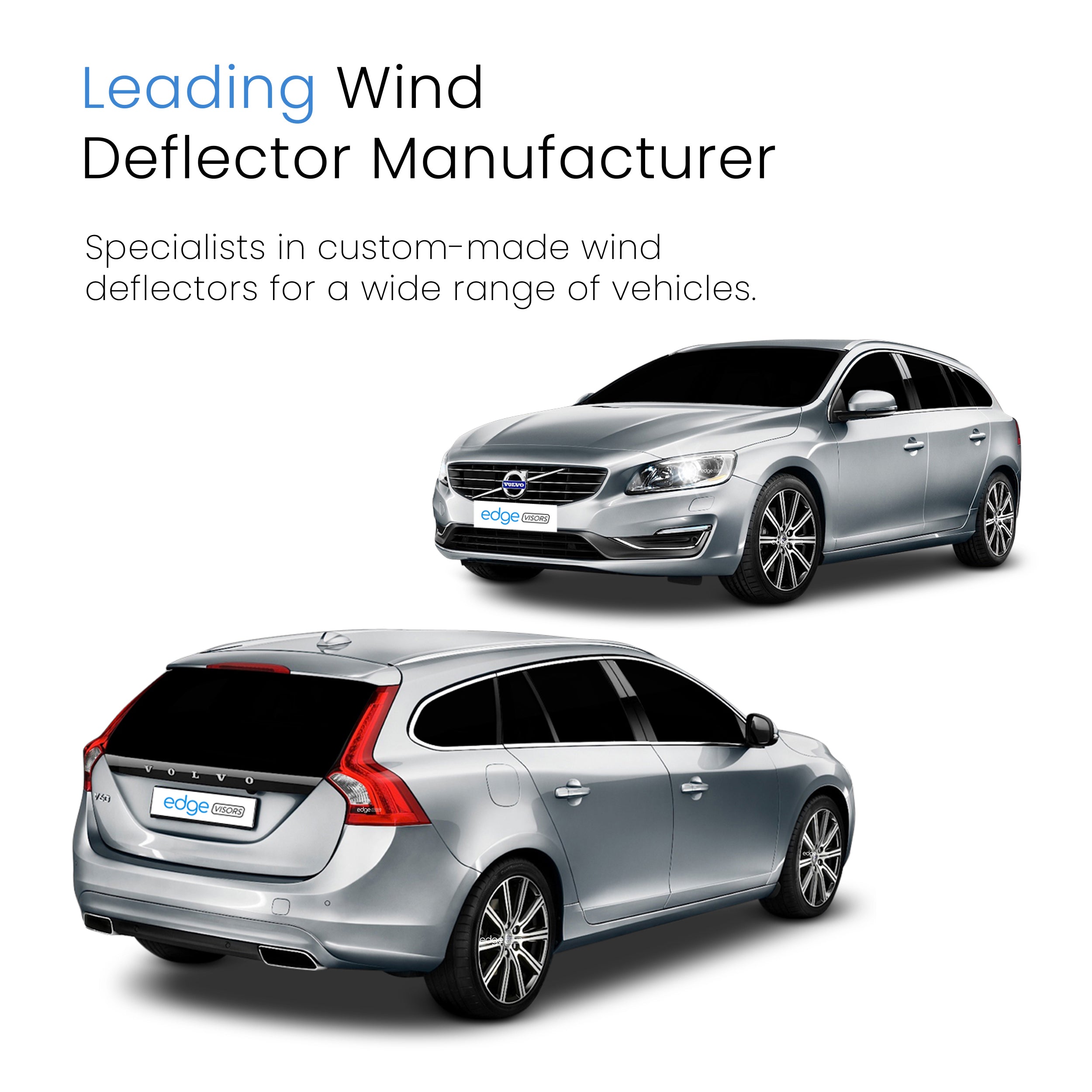 Volvo V60 MK1 2010-2017 5 Door Estate Wind Deflectors 4pc