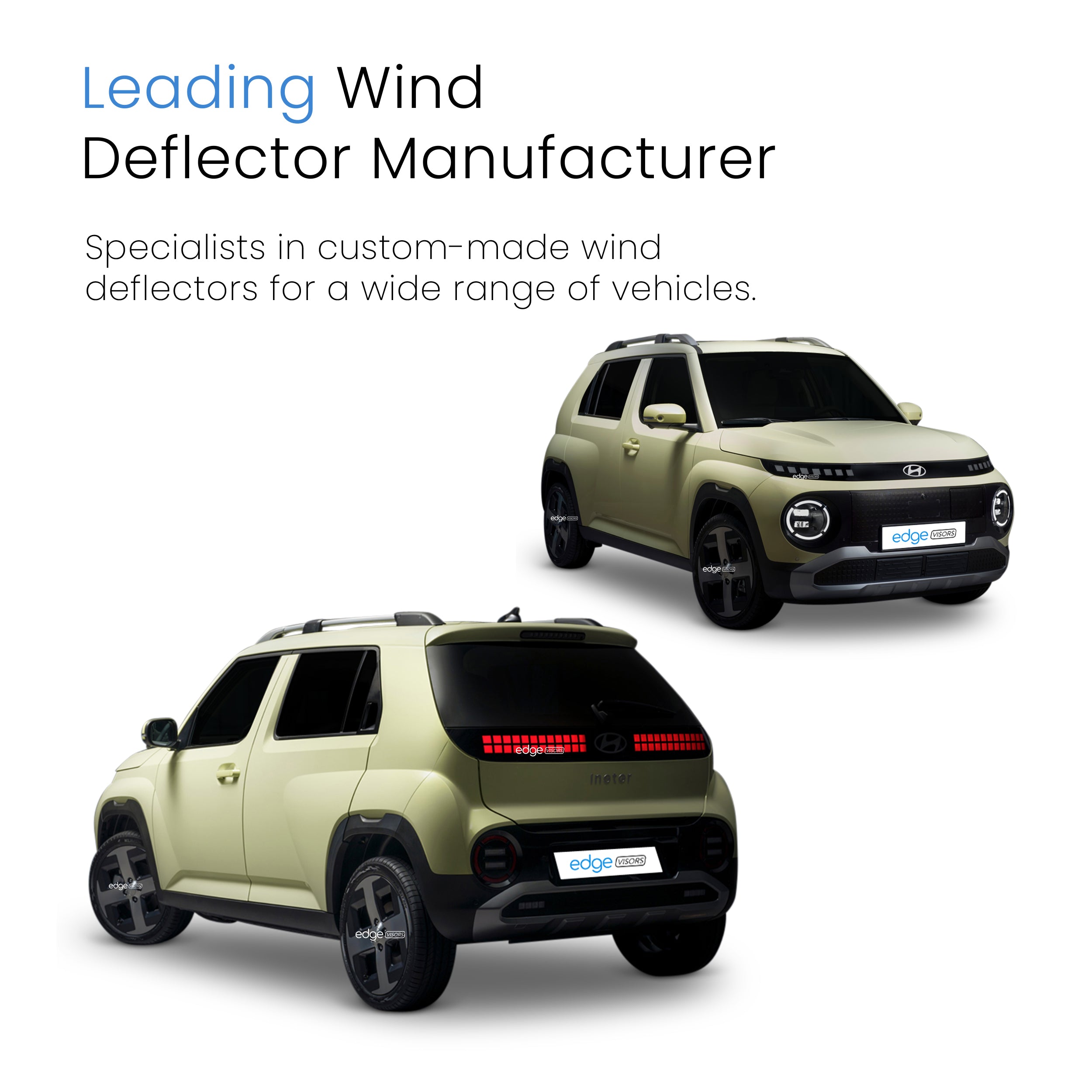 Hyundai Inster 2025-Onwards 5 Door SUV Wind Deflectors 4pc