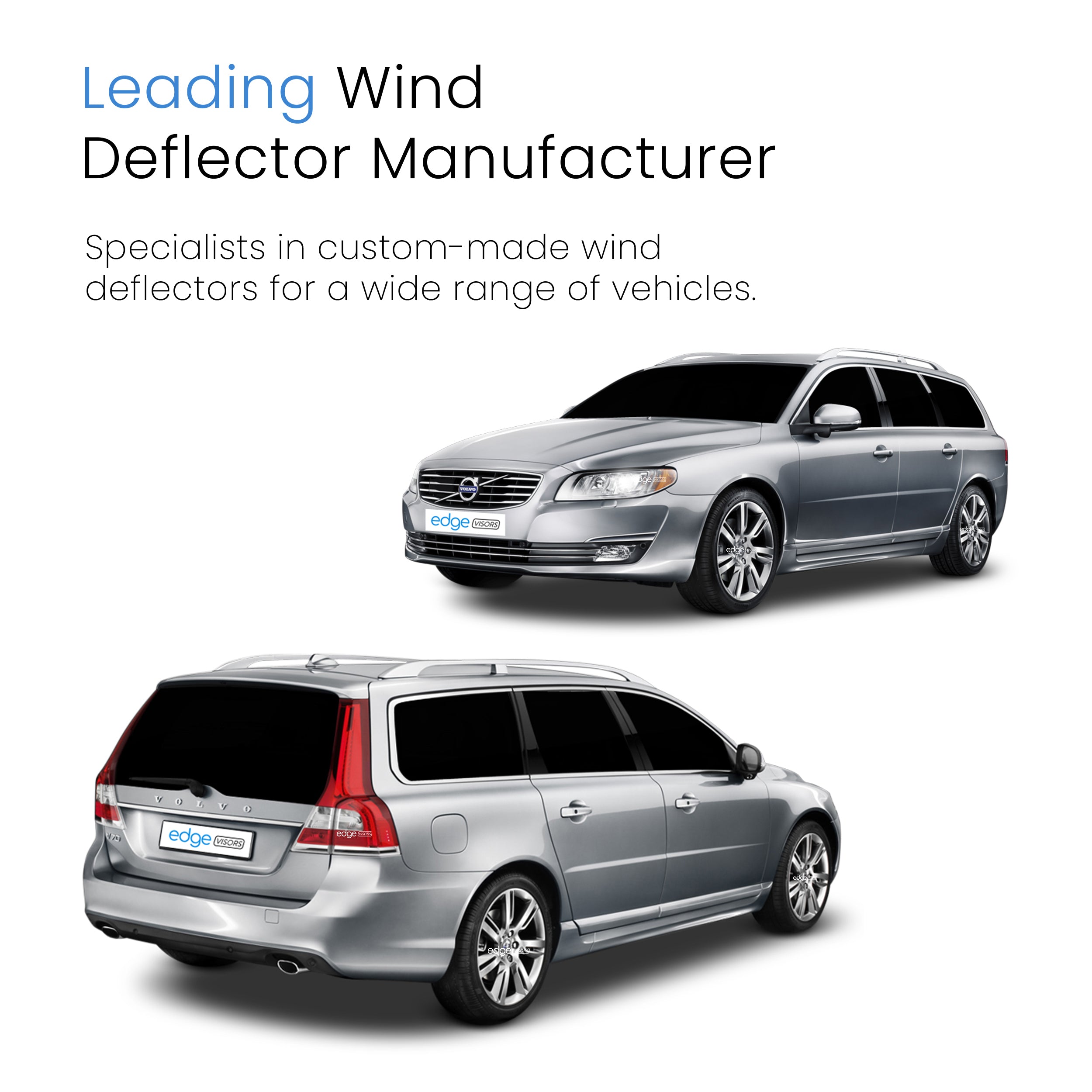 Volvo V70 / XC70 MK3 2007-2016 5 Door Estate Wind Deflectors 4pc