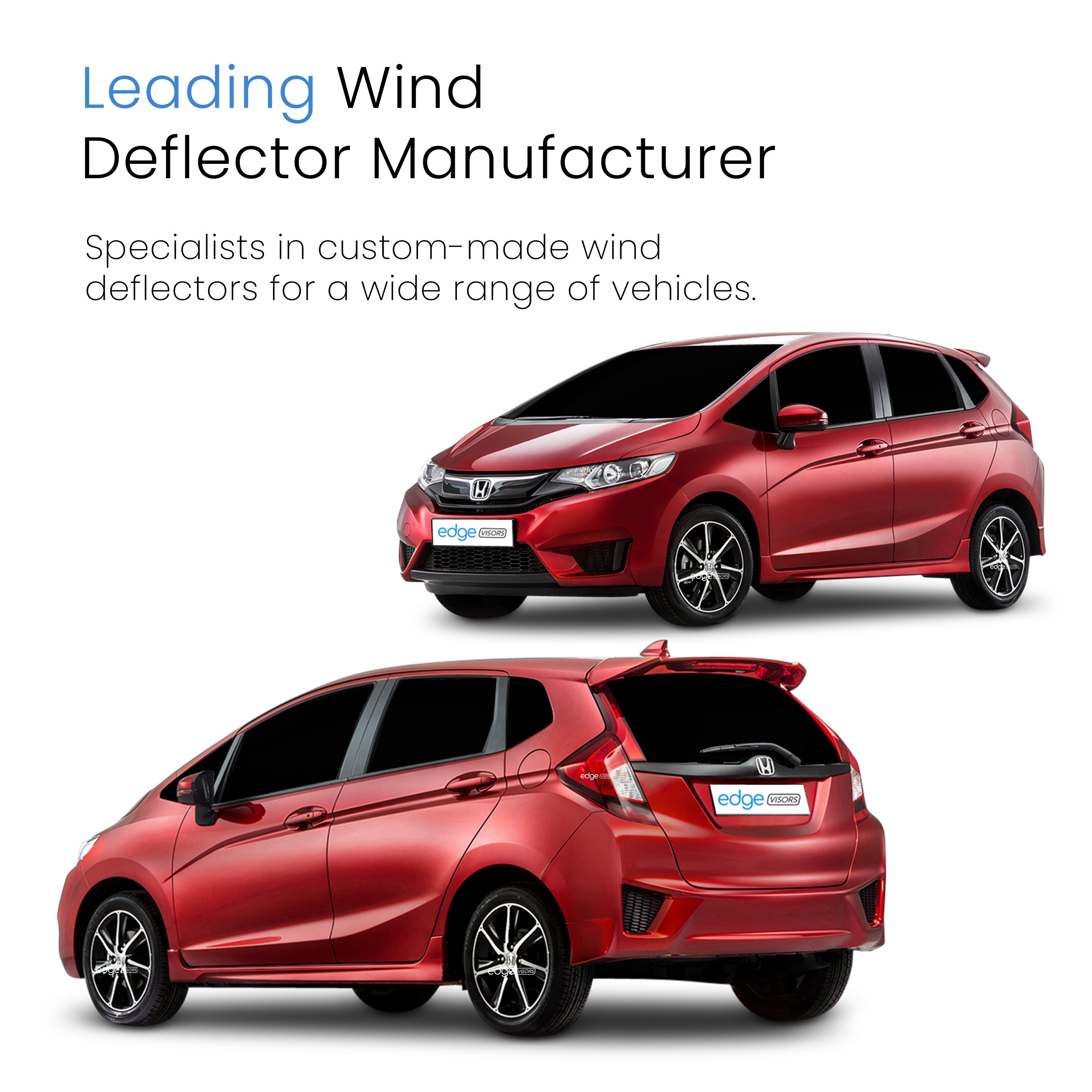 Honda Jazz MK3 2015-2020 5 Door Hatchback Wind Deflectors 4pc