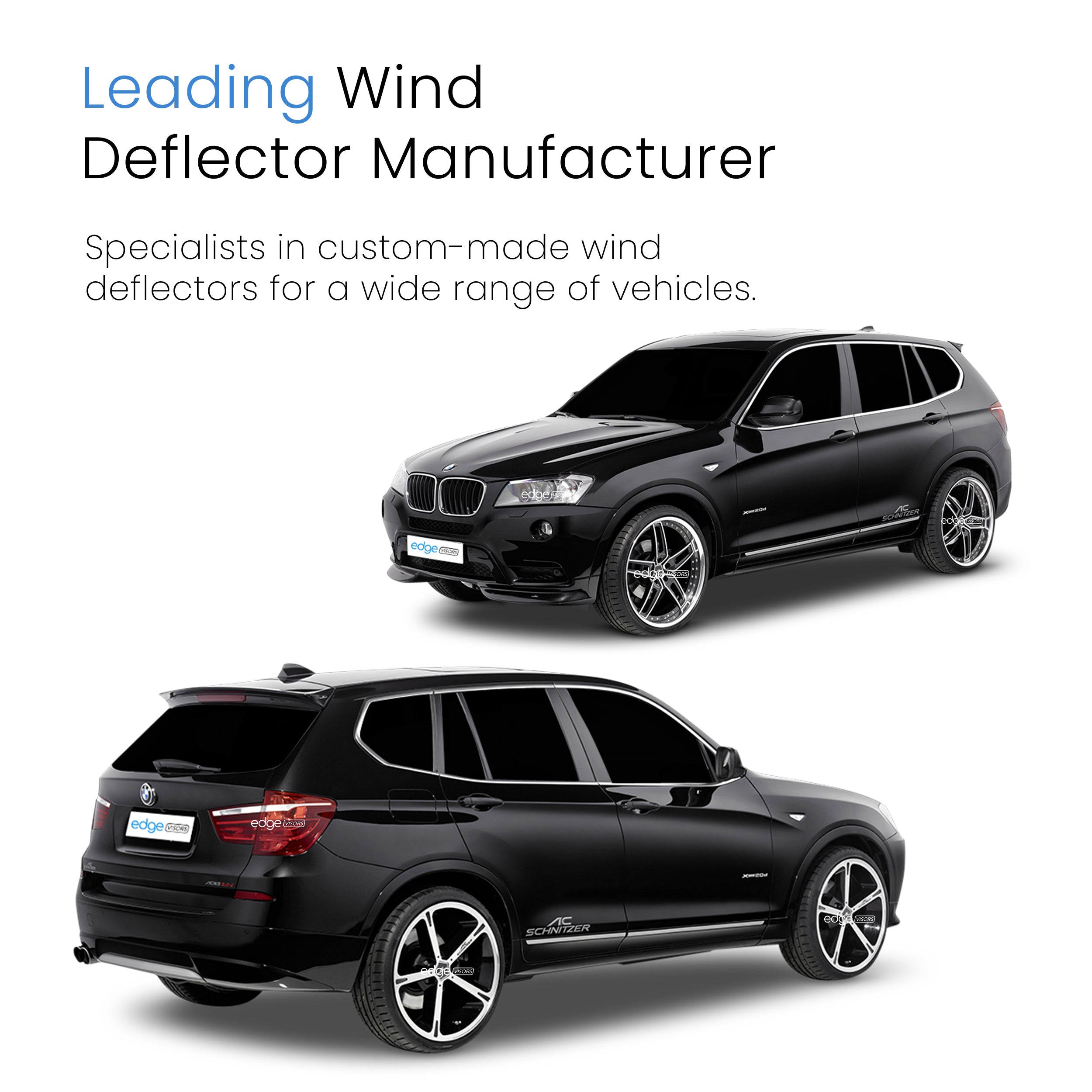 BMW X3 F25 2010-2017 5 Door SUV Wind Deflectors 4pc