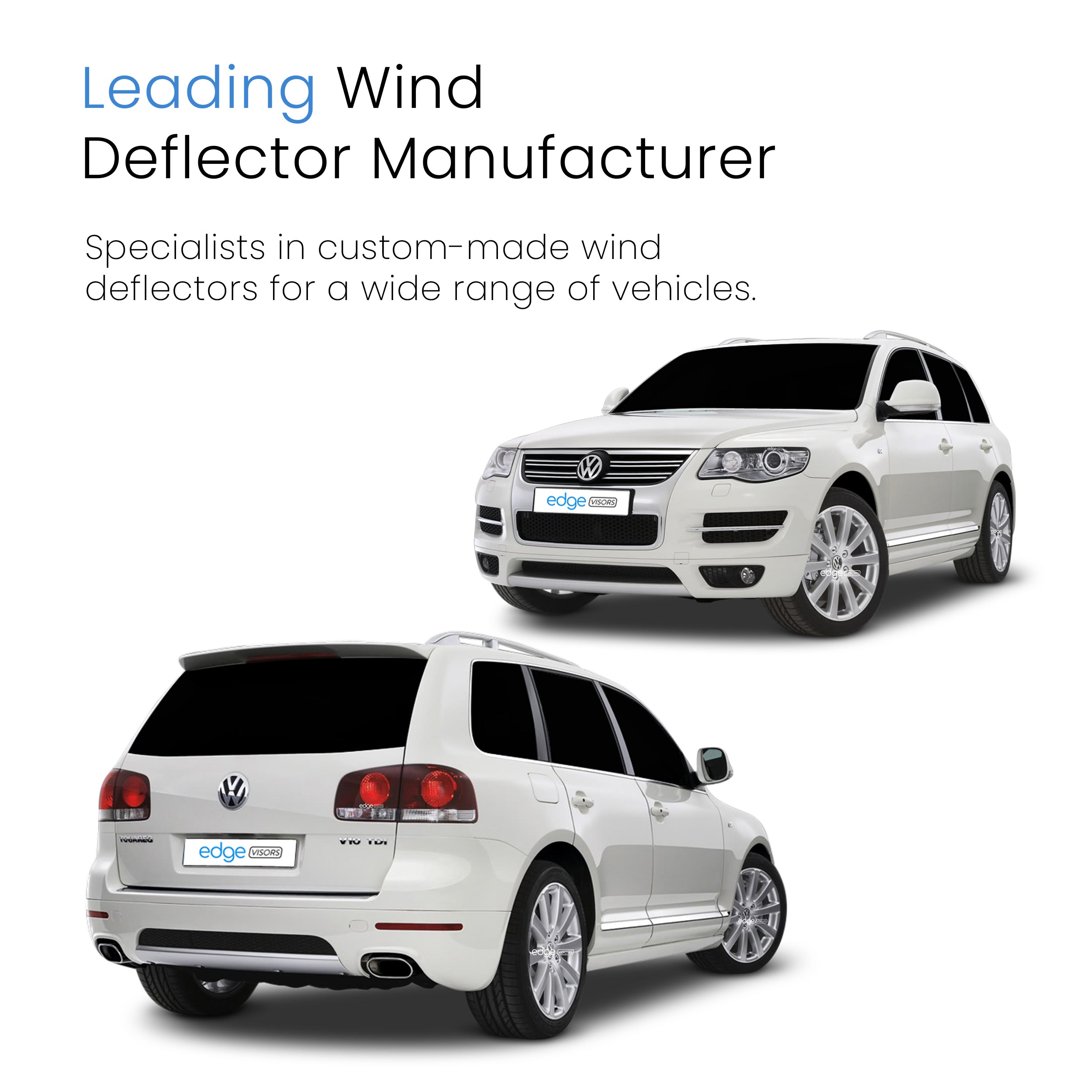 VW Touareg MK1 2003-2009 5 Door SUV Wind Deflectors 4pc