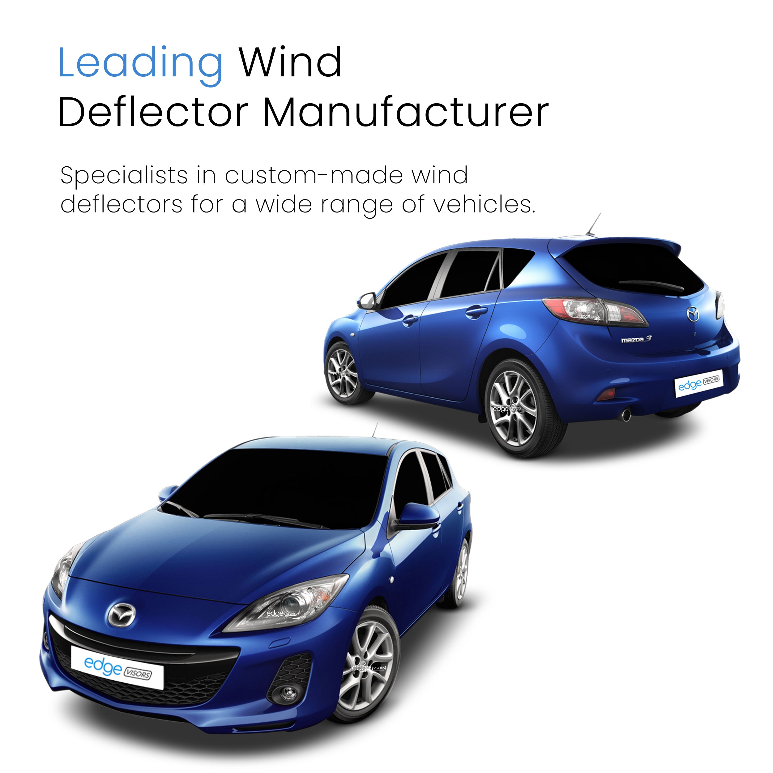 Mazda 3 MK2 2009-2014 5 Door Hatchback Wind Deflectors 4pc