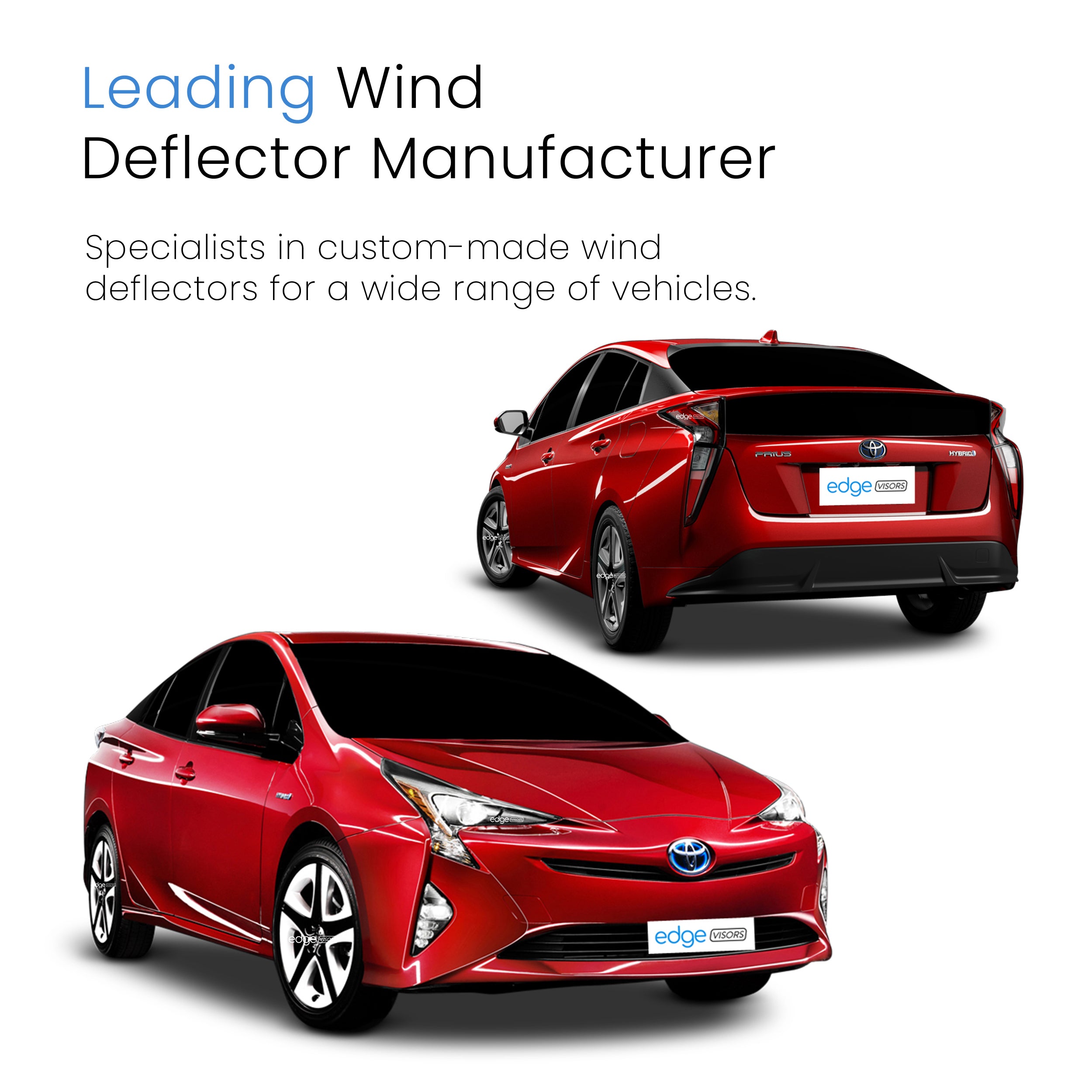 Toyota Prius MK4 2016-onwards 5 Door Liftback Wind Deflectors 4pc