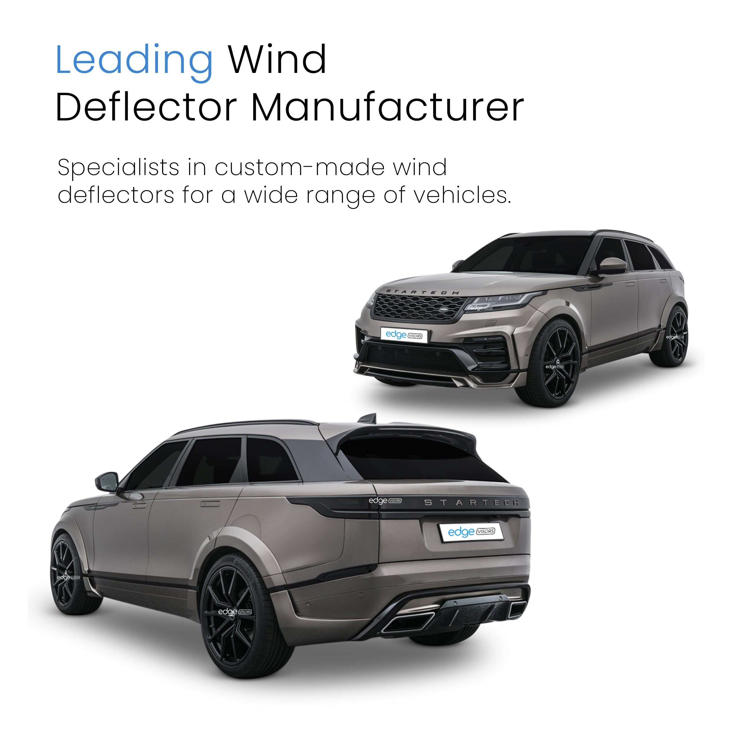 Range Rover Velar 2017-Onwards 5 Door SUV Wind Deflectors 4pc