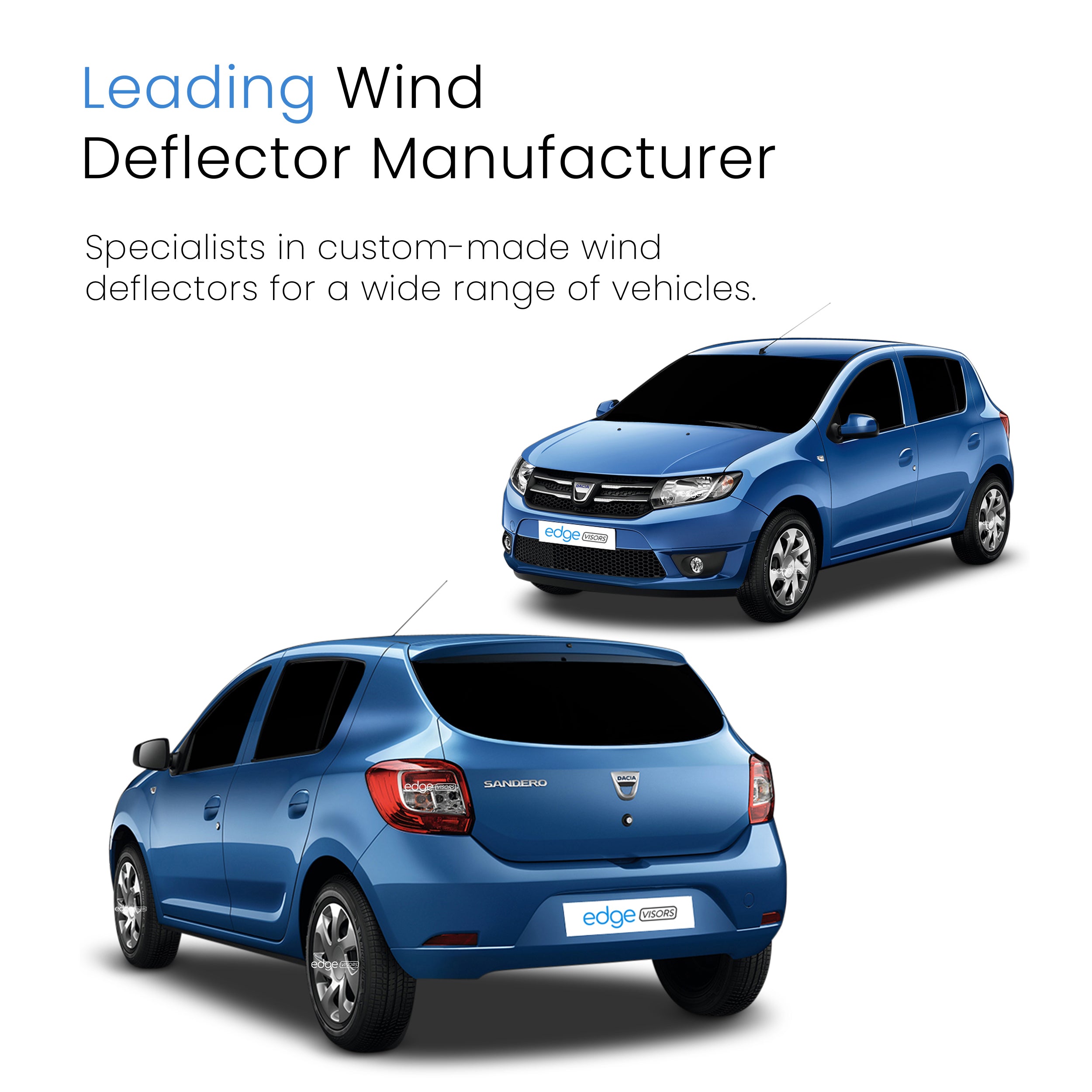 Dacia Sandero MK2 2013-2020 5 Door Hatchback Wind Deflectors 4pc