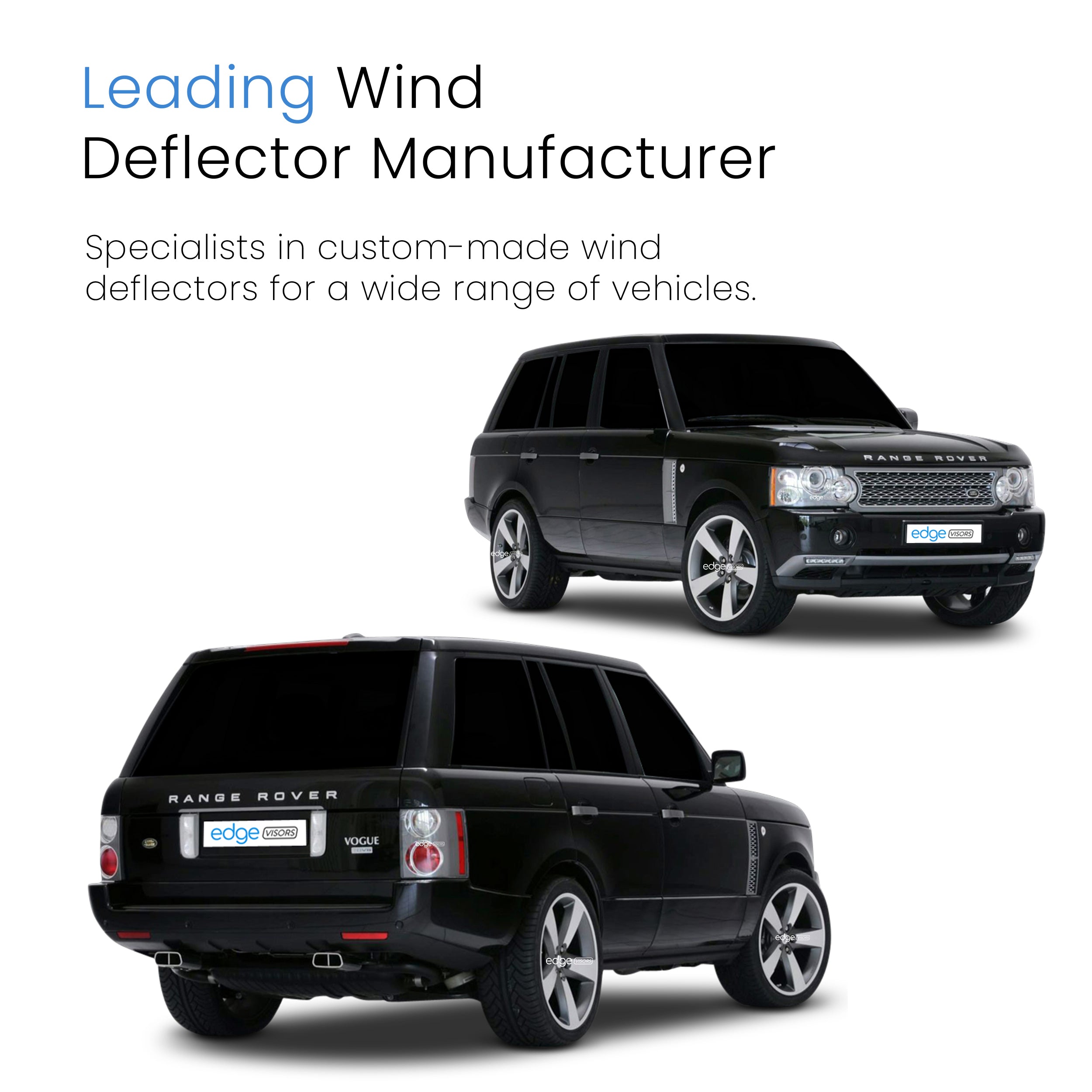 Range Rover MK3 2002-2012 5 Door SUV Wind Deflectors 4pc