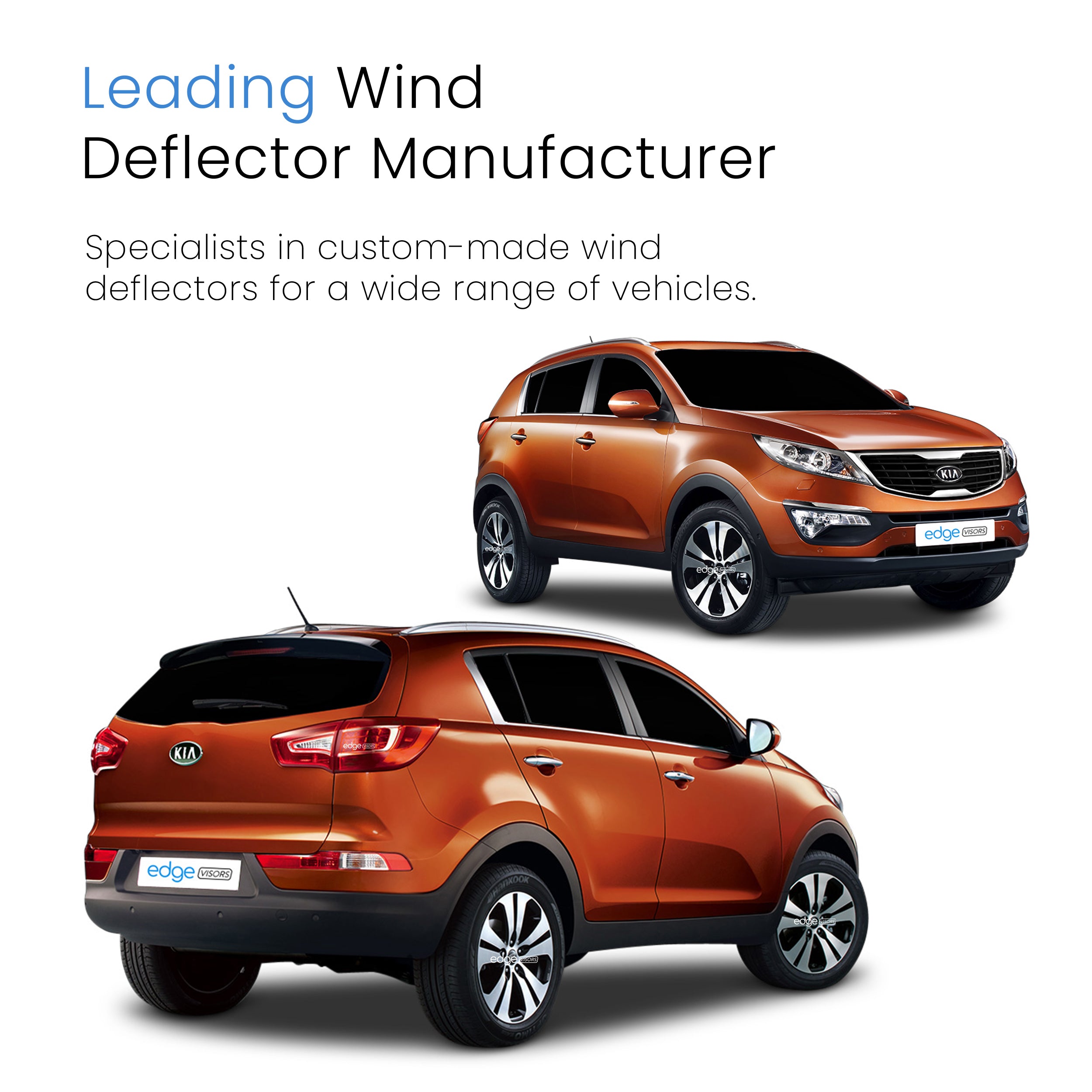 Kia Sportage MK3 2010-2015 5 Door SUV Wind Deflectors 4pc