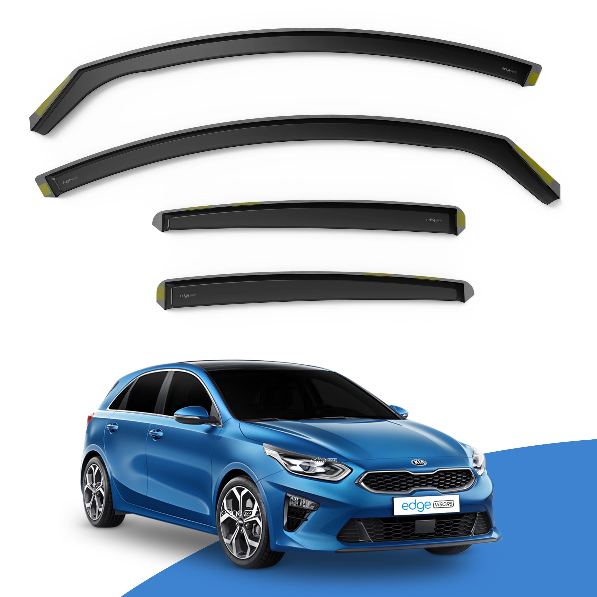 Kia Ceed MK3 2018-2024 5 Door Hatchback Wind Deflectors 4pc
