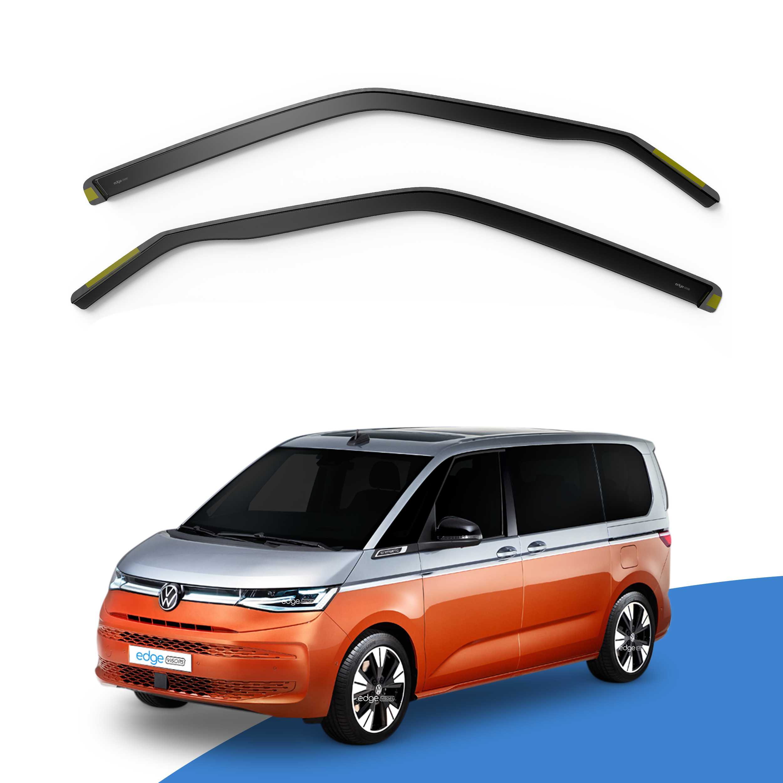 VW Transporter T7 2021-Onwards 2 Door Van Wind Deflectors 2pc