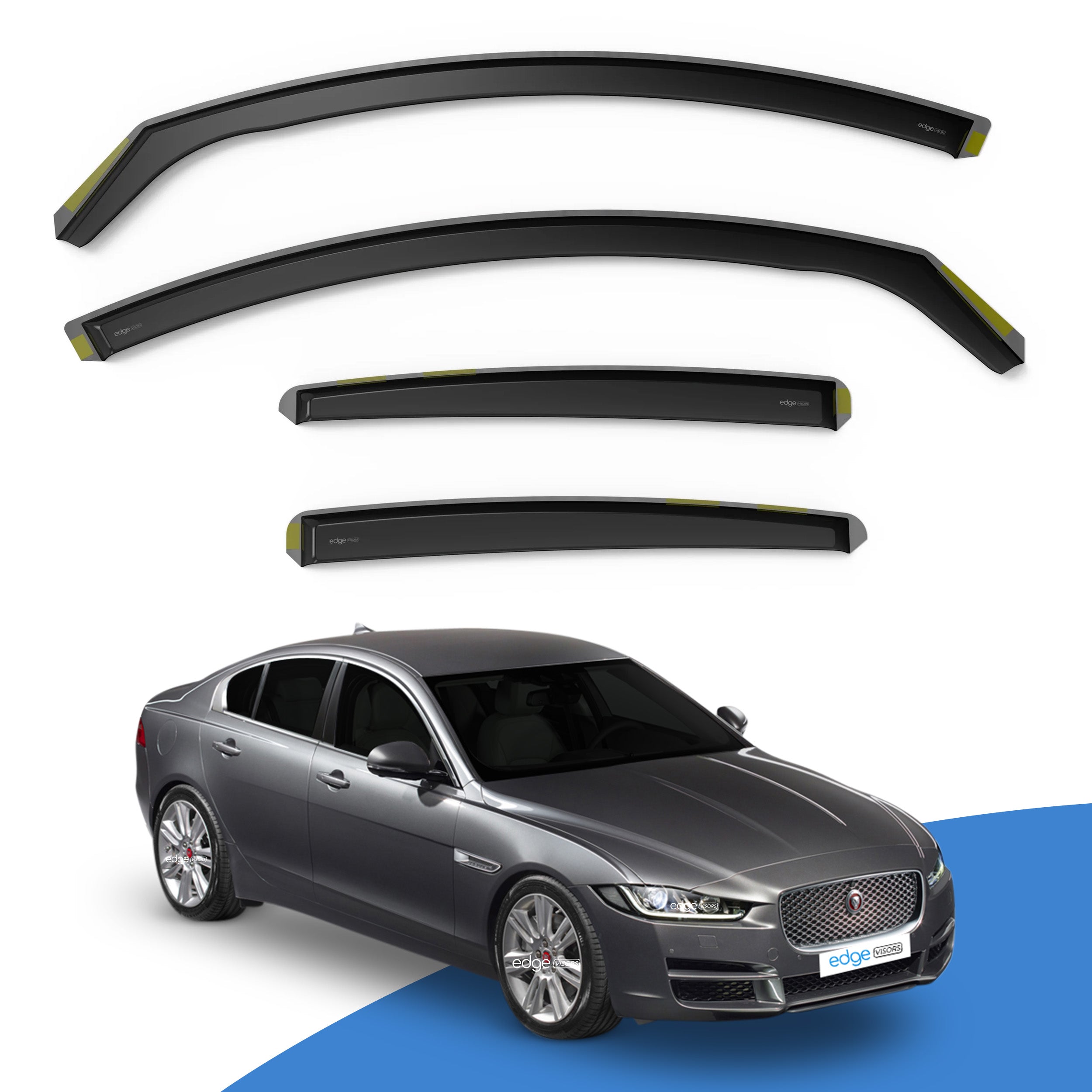 Jaguar XE MK1 2015-2024 4 Door Saloon Wind Deflectors 4pc