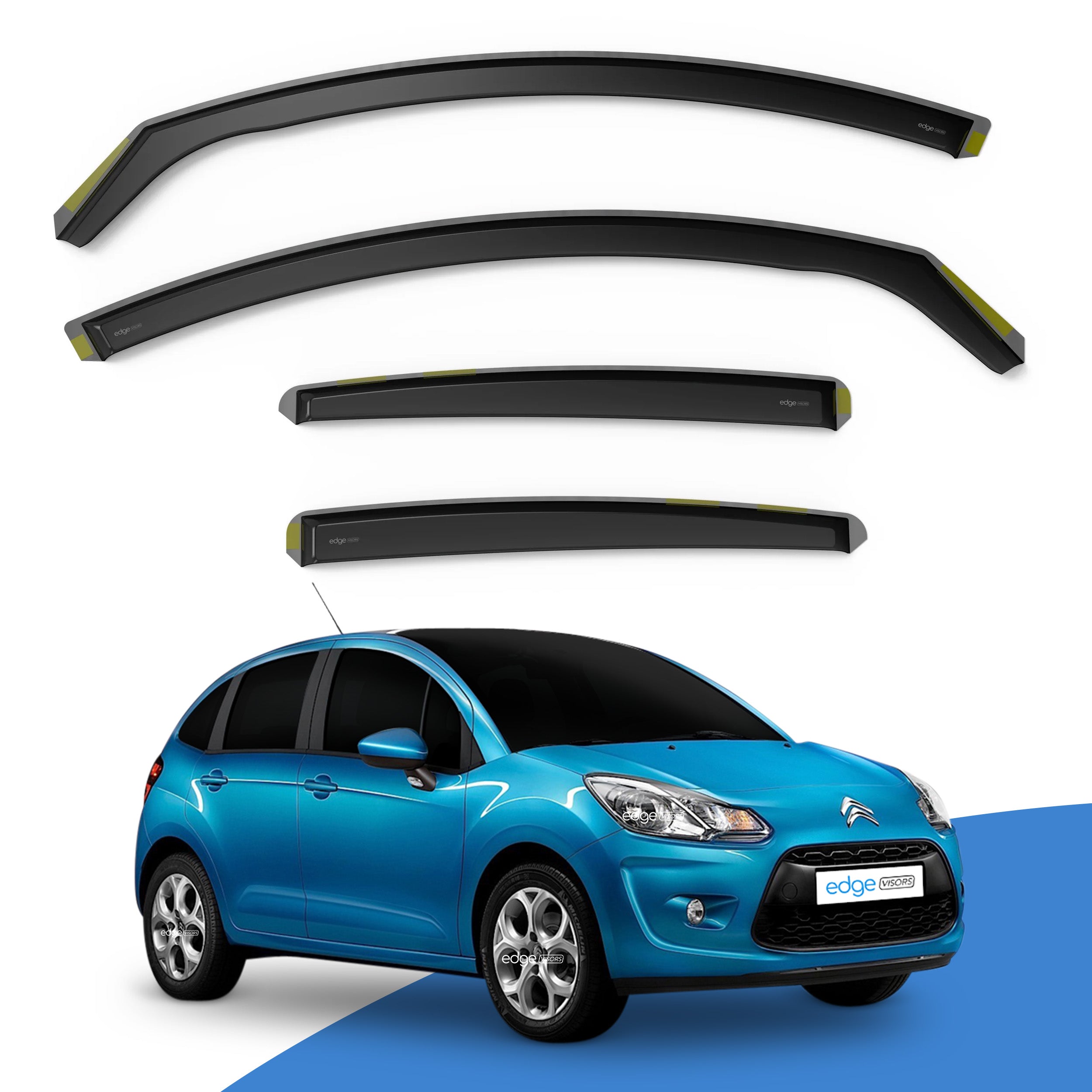 Citroen C3 MK2 2010-2016 5 Door Hatchback Wind Deflectors 4pc