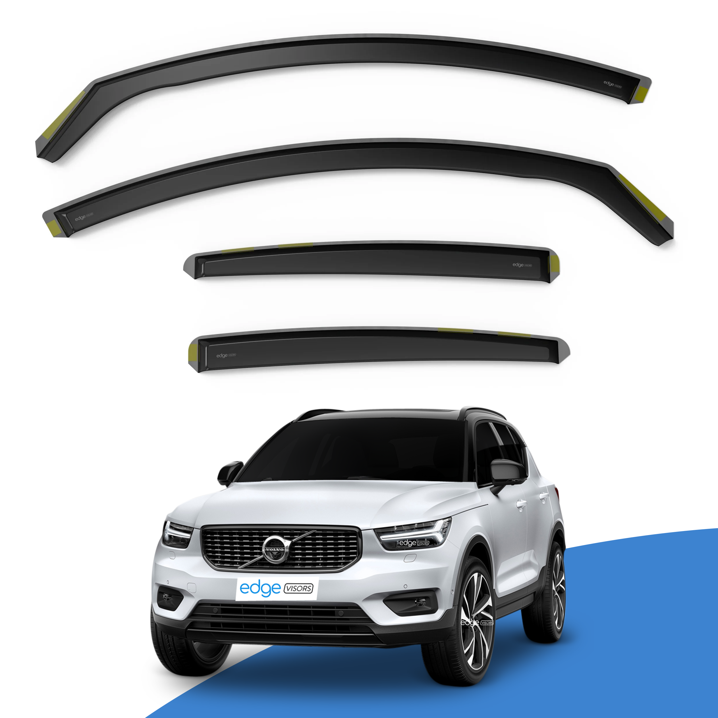 Volvo XC40 MK1 2017-Onwards 5 Door SUV Wind Deflectors 4pc