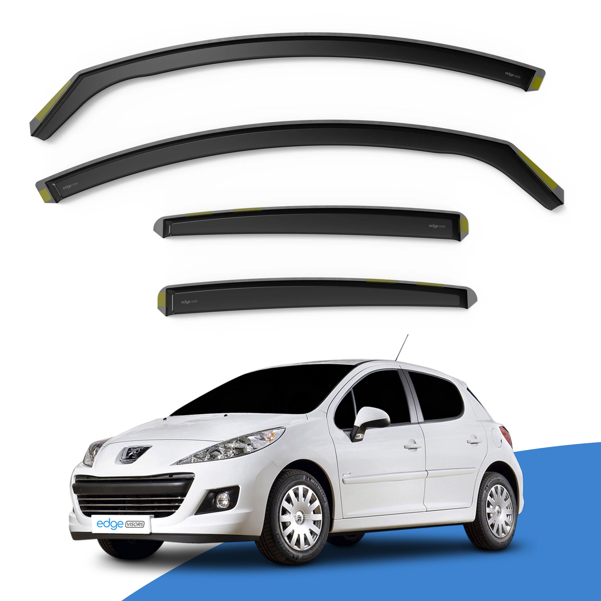 Peugeot 207 2006-2014 5 Door Hatchback Wind Deflectors 4pc