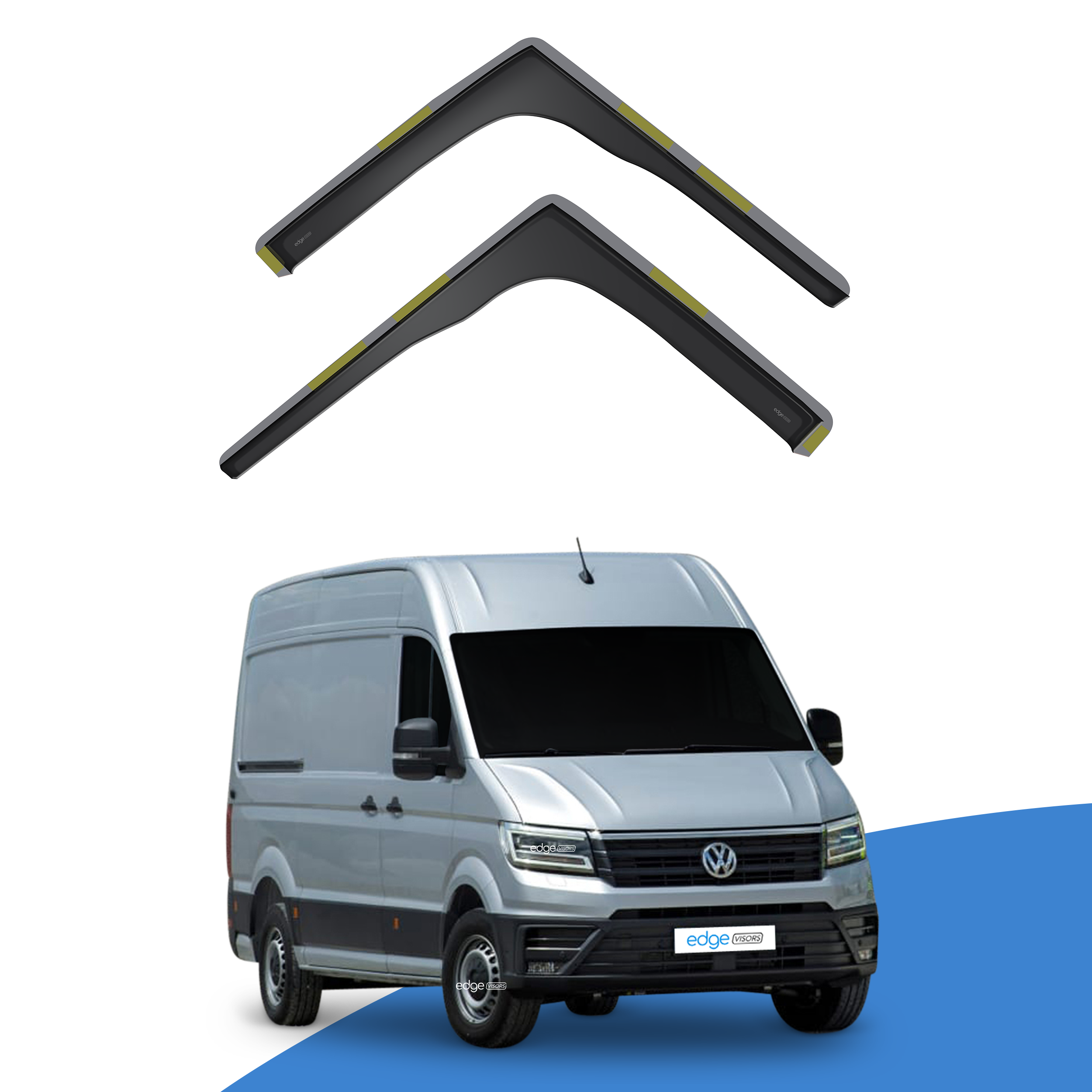 VW Crafter MK2 2017-2024 2 Door Van Wind Deflectors 2pc