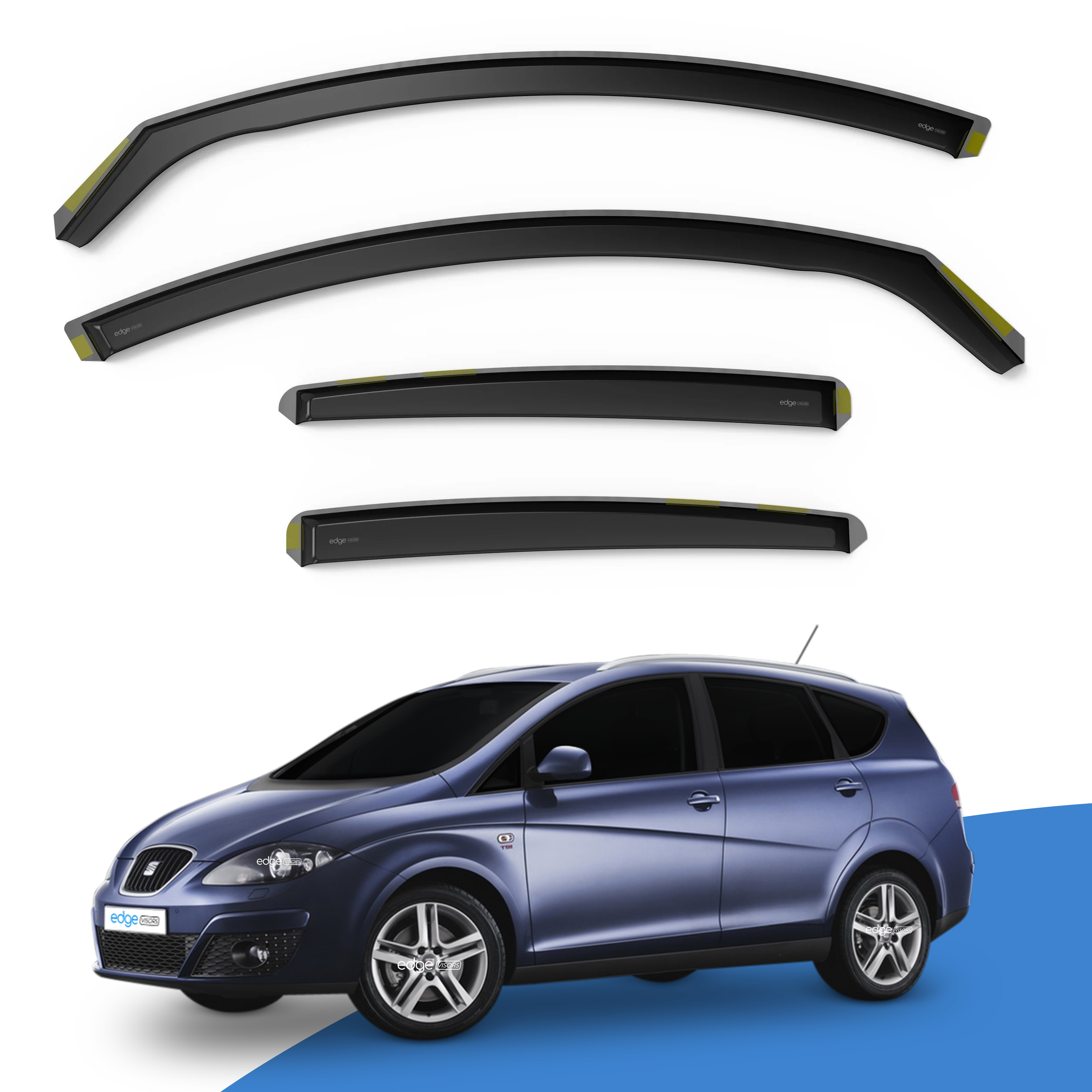 SEAT ALTEA / ALTEA XL 2004-2017 5 Door Estate Wind Deflectors 4pc