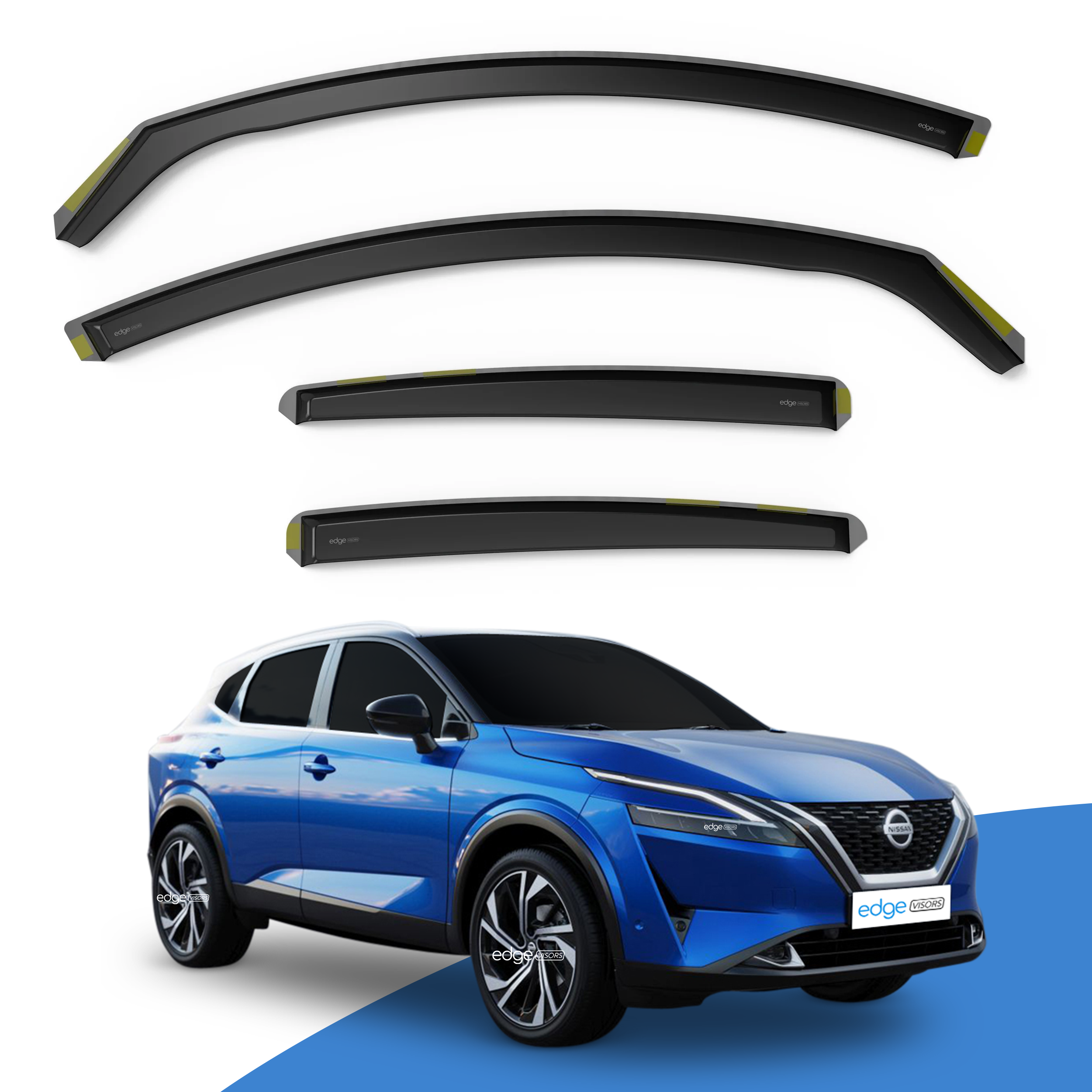 Nissan Qashqai MK3 2021-2025 5 Door SUV Wind Deflectors 4pc