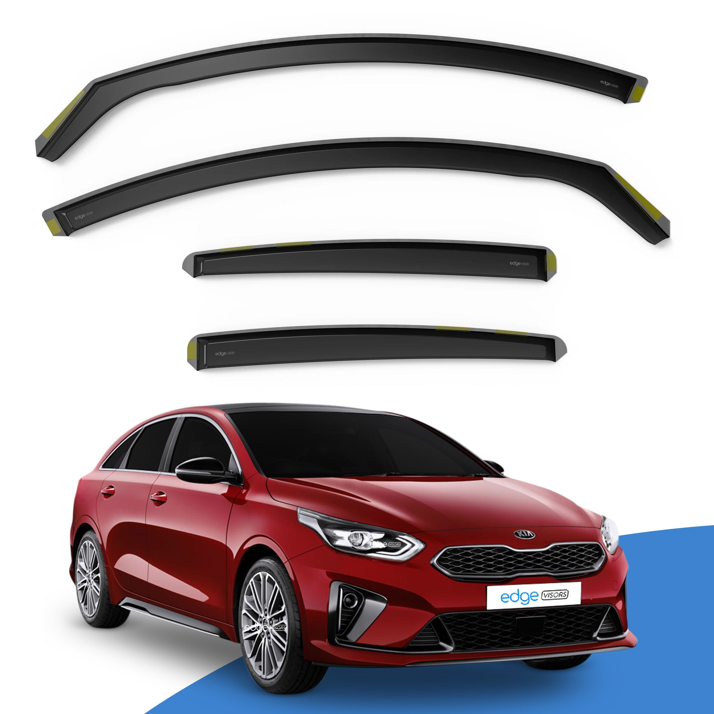 Kia Pro Ceed MK3 2019-2024 5 Door Hatchback Wind Deflectors 4pc
