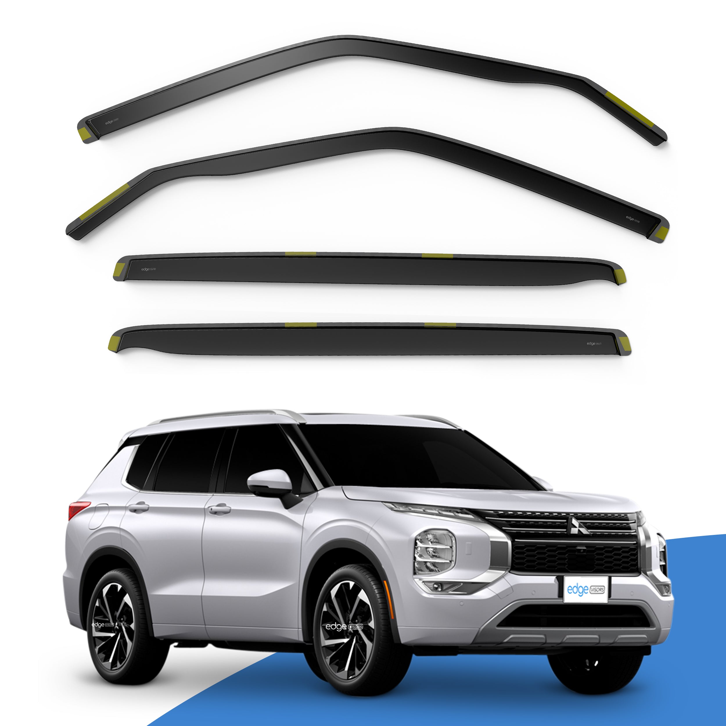 Mitsubishi Outlander MK4 2021-Onwards 5 Door SUV Wind Deflectors 4pc