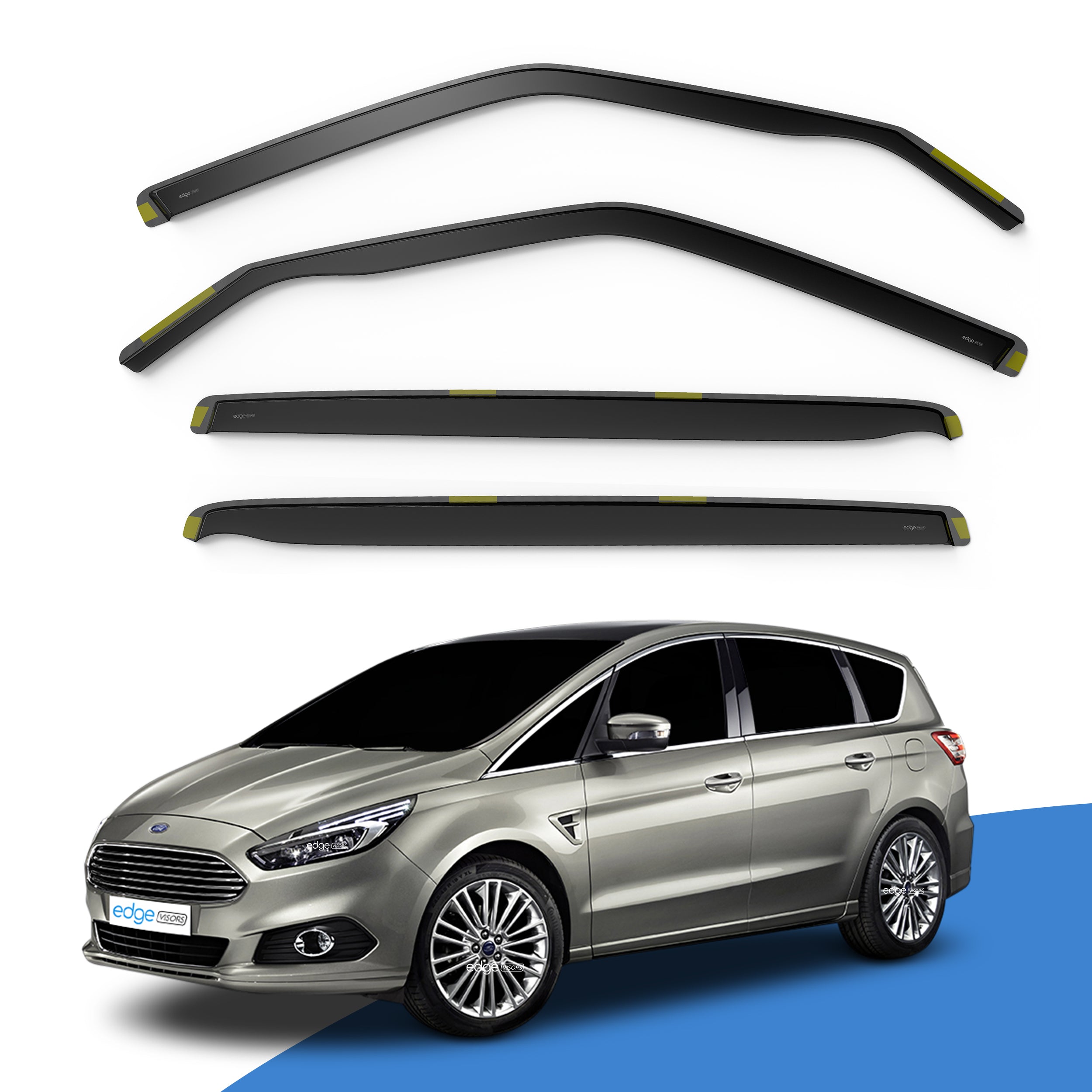 Ford S-Max MK3 2016 - 2023 5 Door MPV Wind Deflectors 4pc