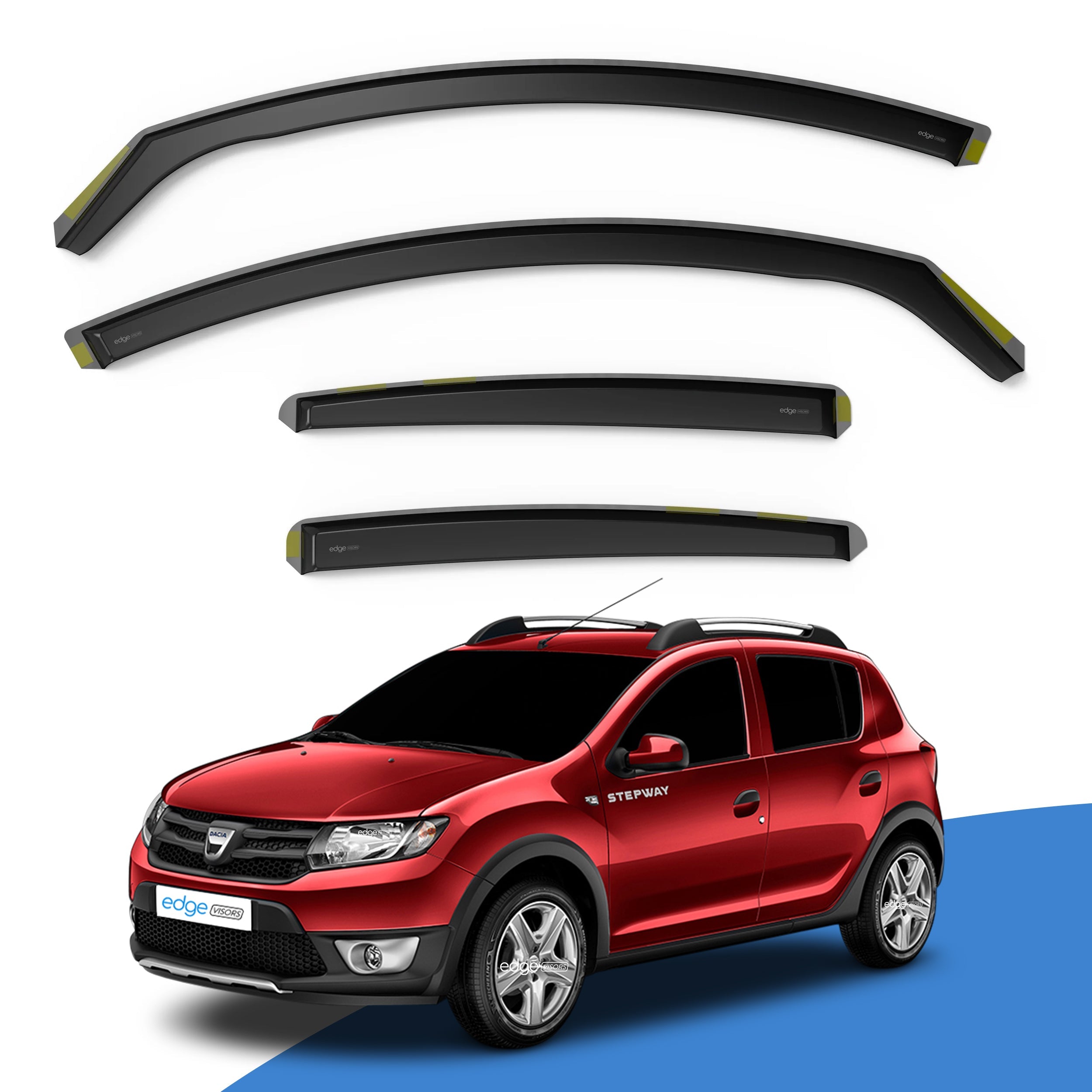 Dacia Sandero Stepway MK2 2013-2020 5 Door Hatchback Wind Deflectors 4pc