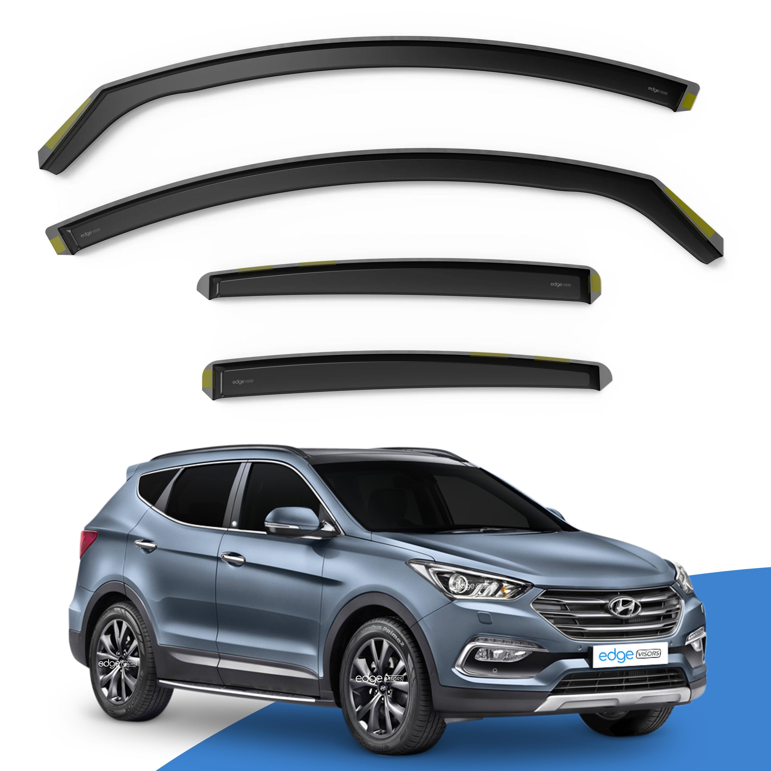 Hyundai Santa Fe MK3 2012-2018 5 Door SUV Wind Deflectors 4pc